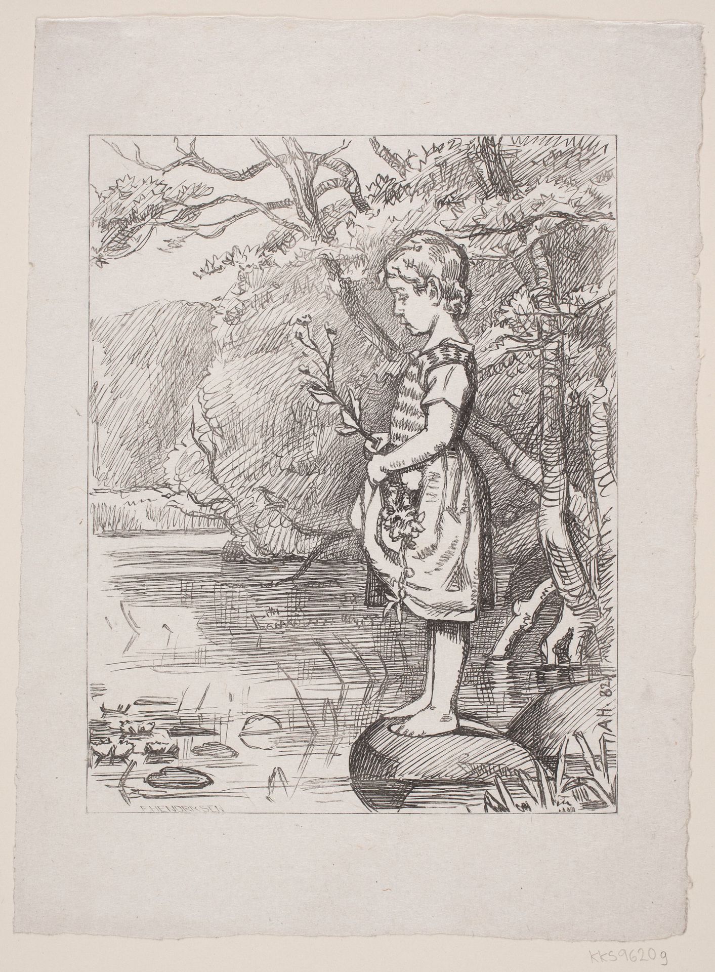 En lille blomstersamlerske by Anonymous