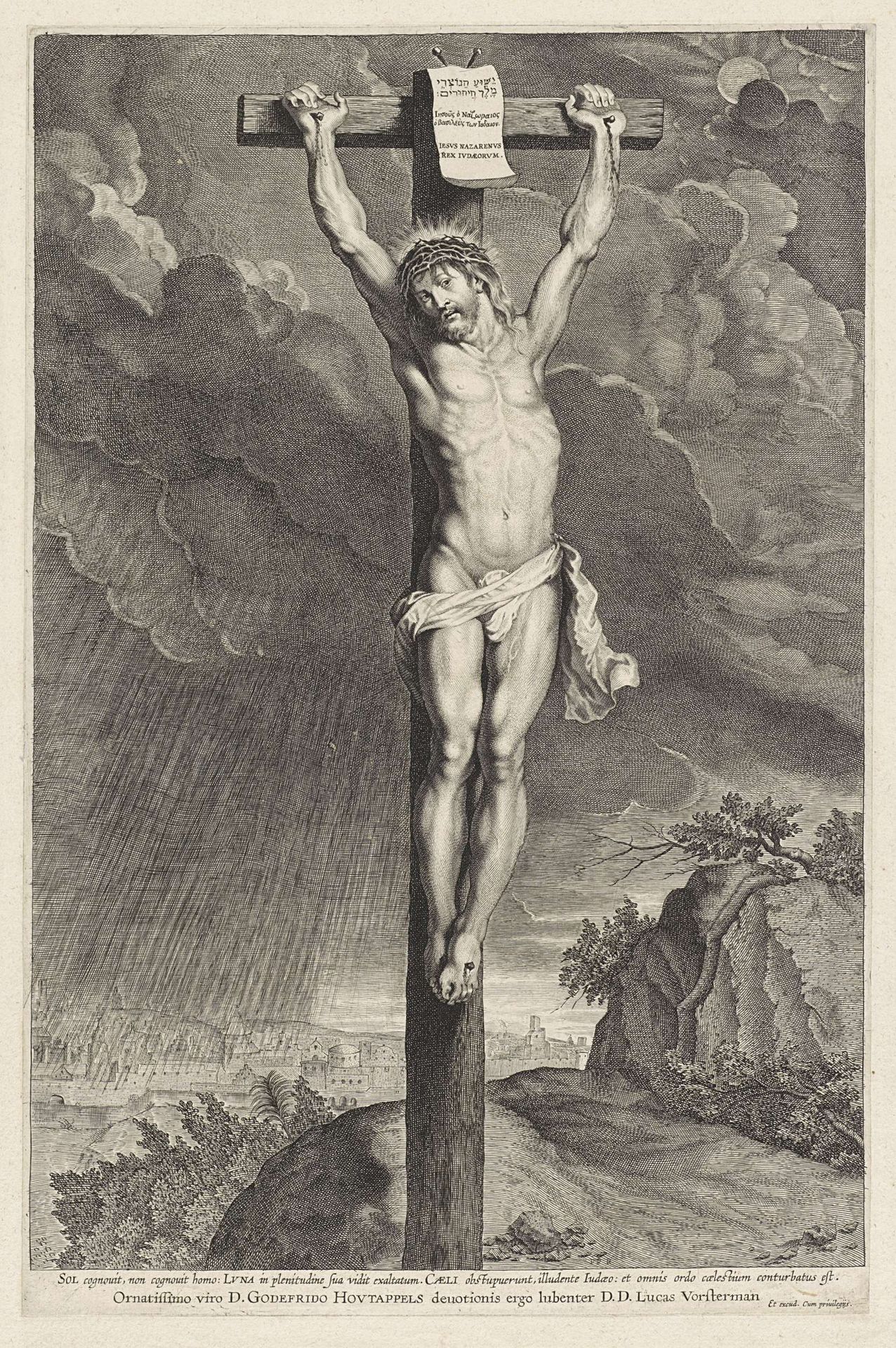 Christus aan het kruis by Lucas Vorsterman I