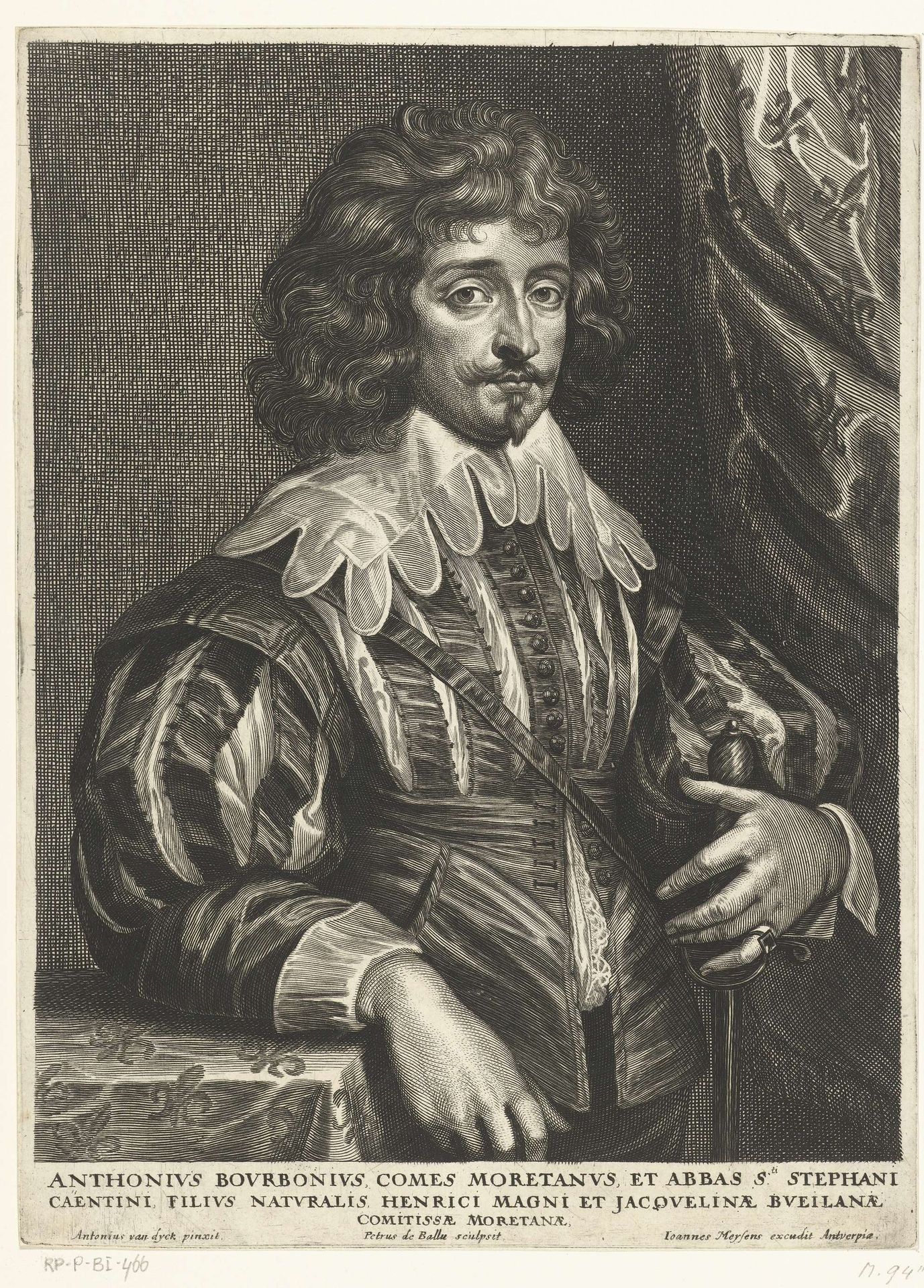Portret van Antoine de Bourbon graaf van Moret by Pieter de Bailliu
