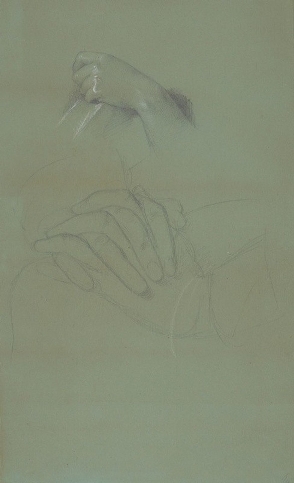 Study of hands for the painting ‘Death of Barbara Radziwiłł’ by Józef Simmler