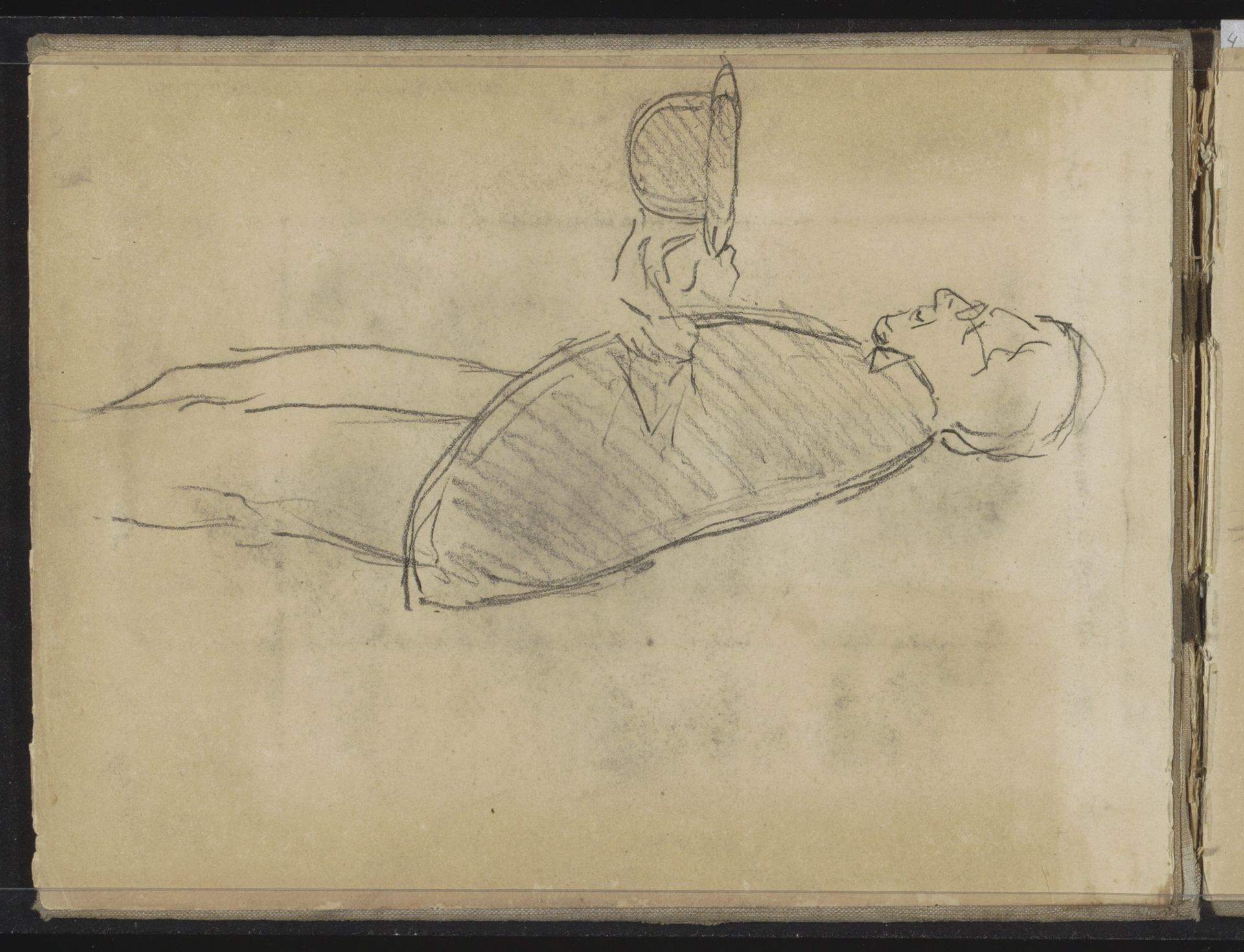 Man die een bolhoed ophoudt by Johanna van de Kamer