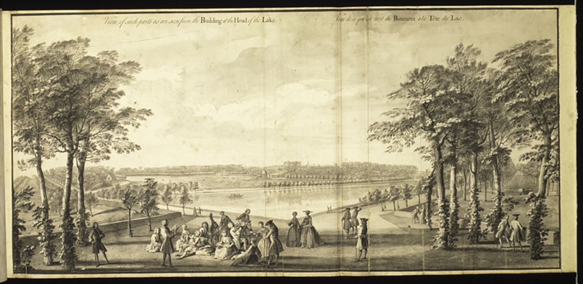 View of Such Parts as are Seen from the Building at the Head of the Lake at Stowe, Buckinghamshire by Jacques Rigaud