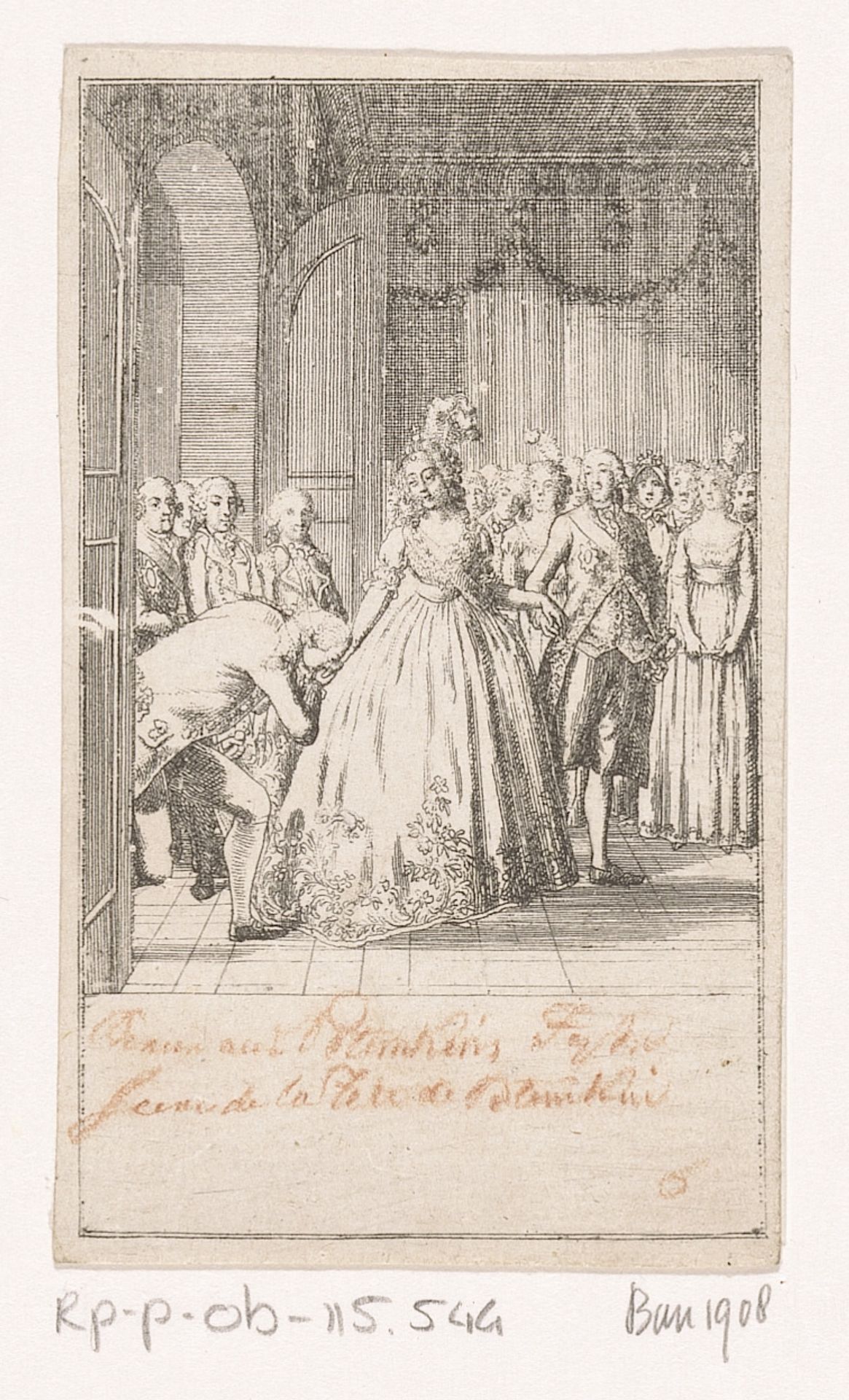 Potemkin kust de hand van Catharina by Daniel Nikolaus Chodowiecki