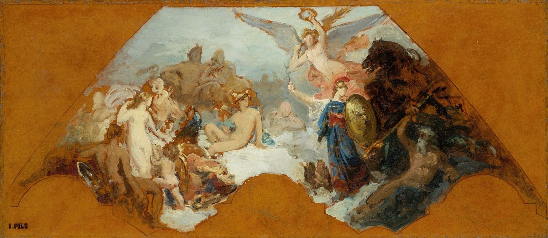 Minerva Combating Brute Force by Isidore Pils