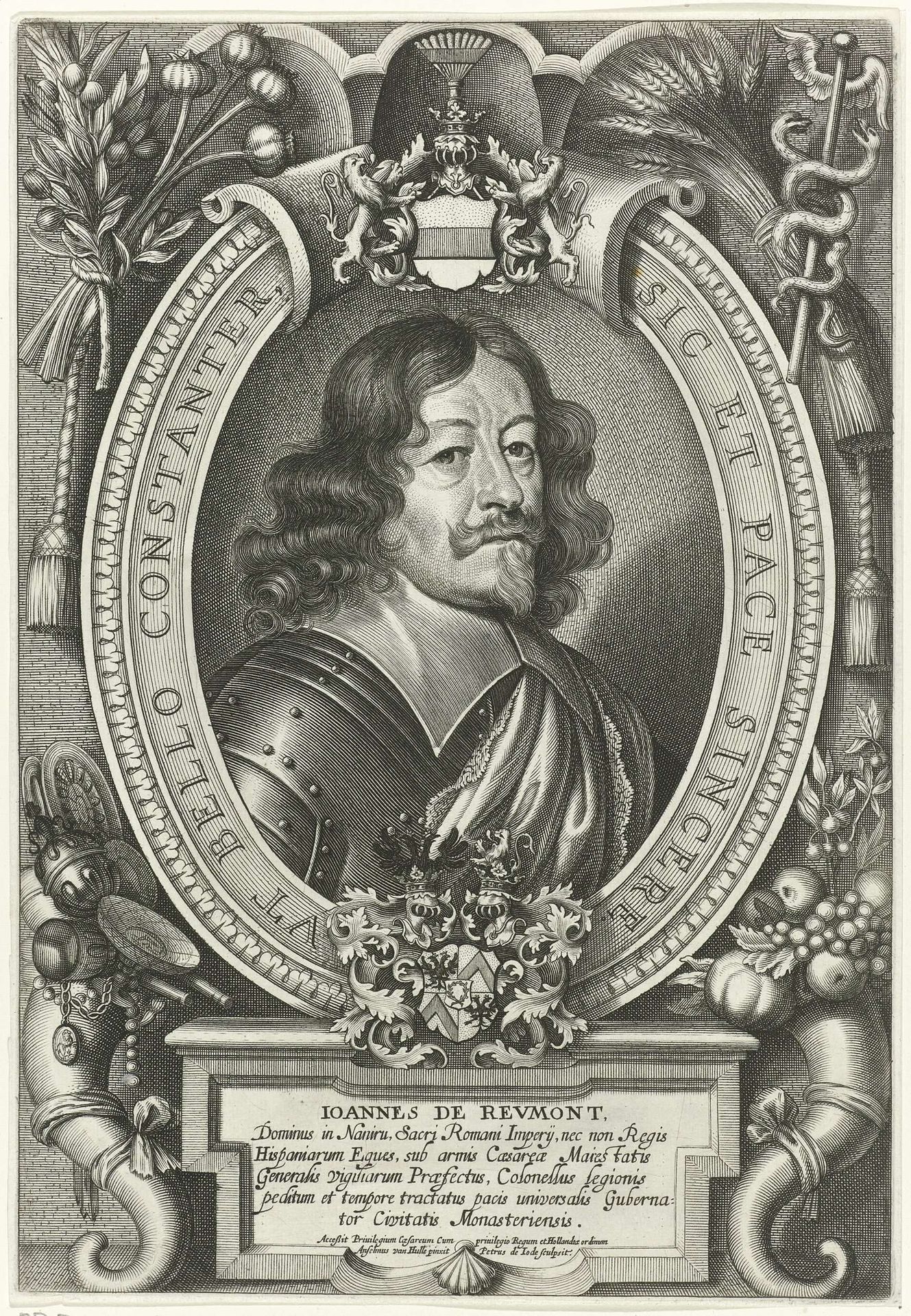 Portret van Johann von Reumont by Pieter de (II) Jode
