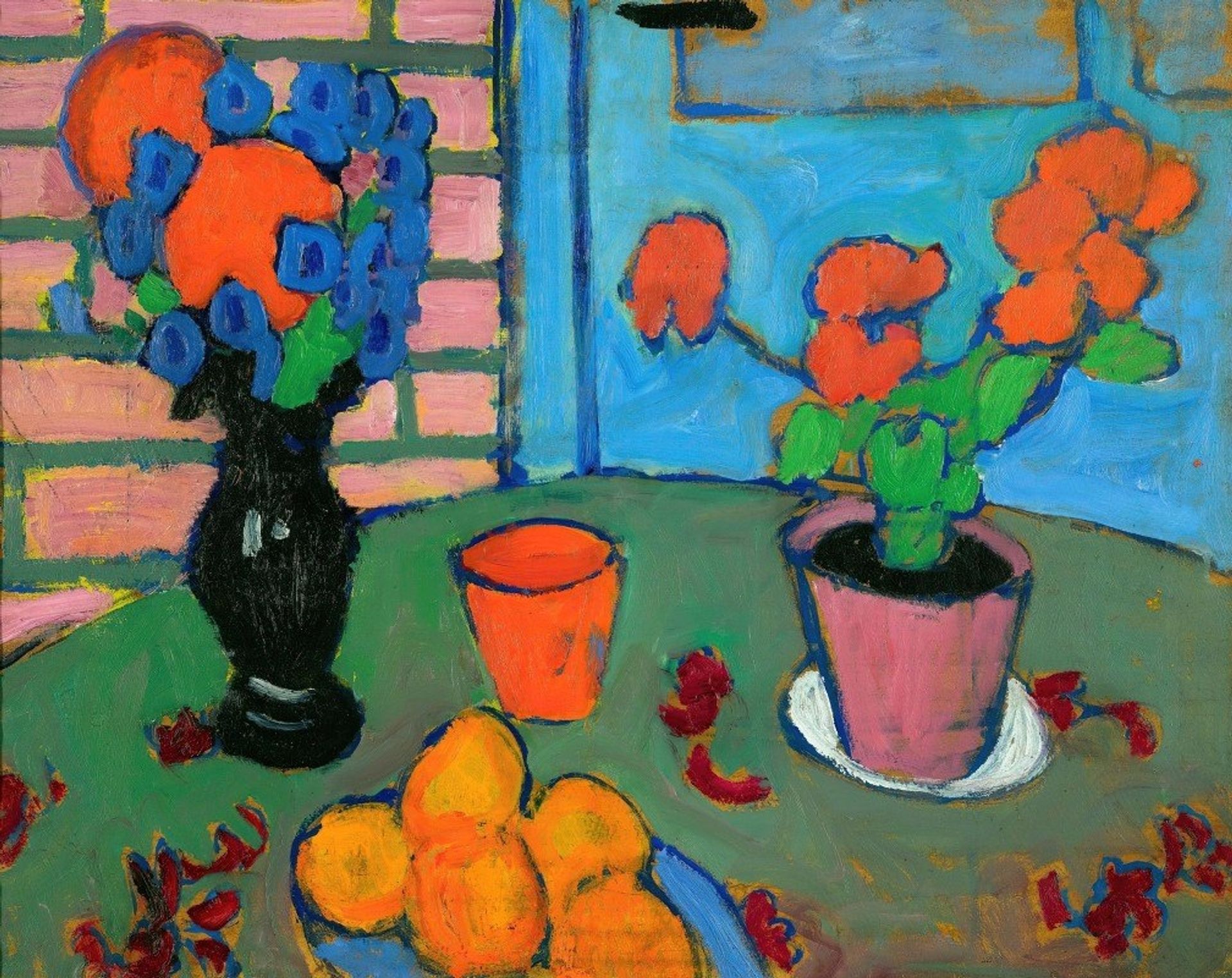 Still-Life With Flowers And Oranges by Alexej von Jawlensky