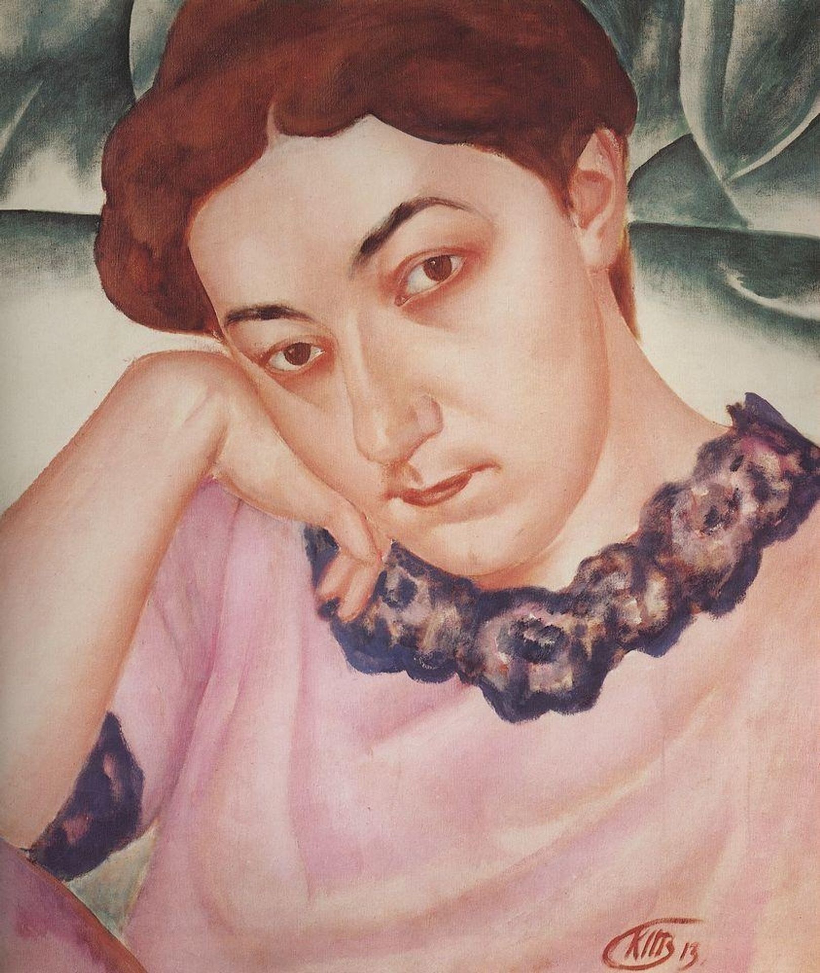 Portrait of M.F.Petrova-Vodkina by Kuzma Petrov-Vodkin