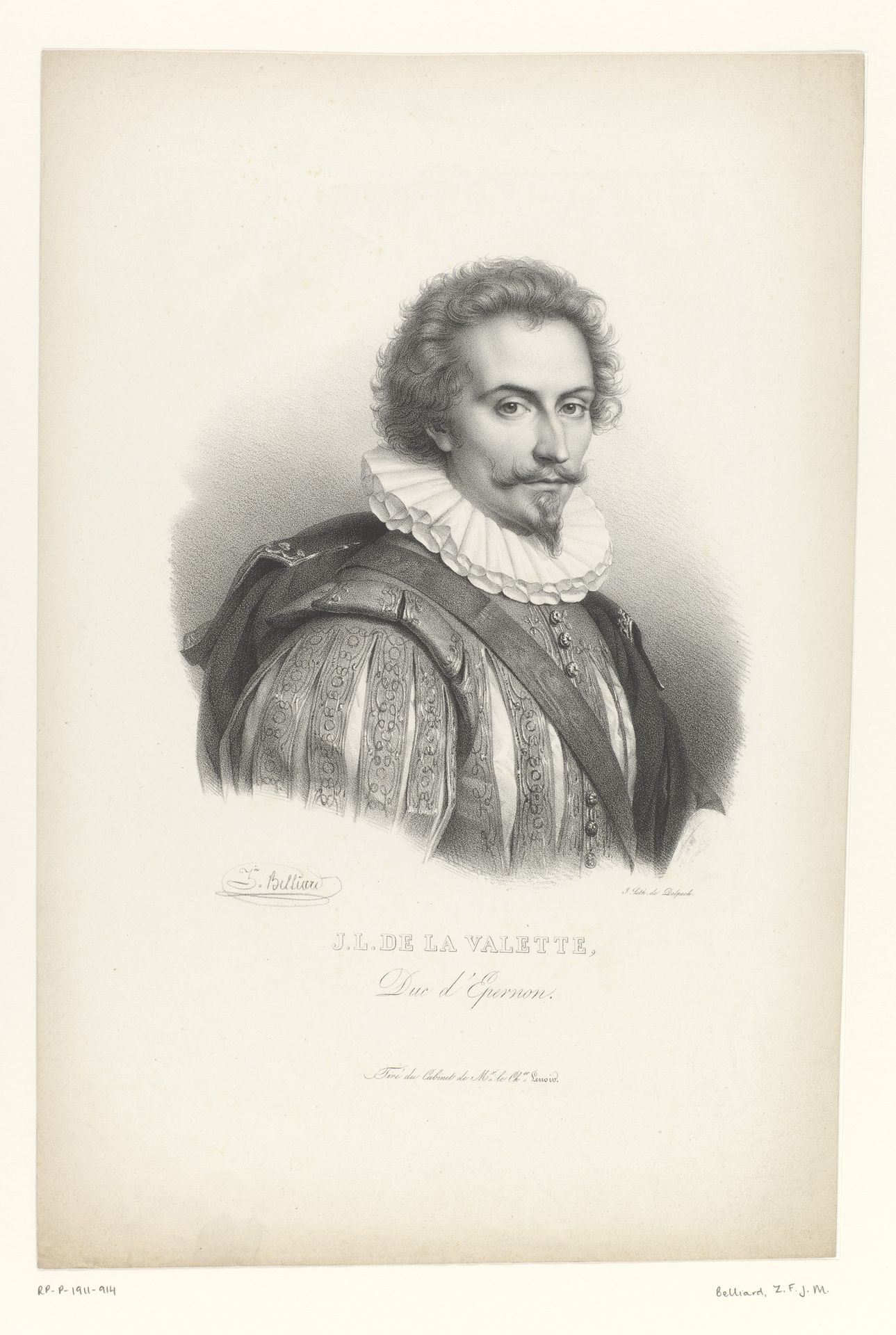 Portret van de edelman Jean-Louis de Nogaret de La Valette by Zéphirin Belliard