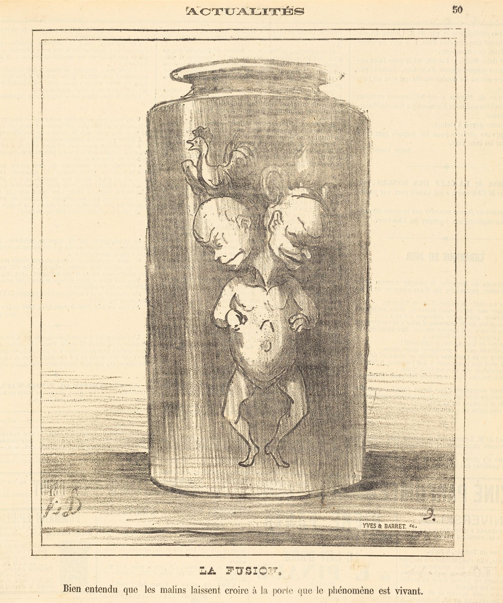 La fusion by Honoré Daumier