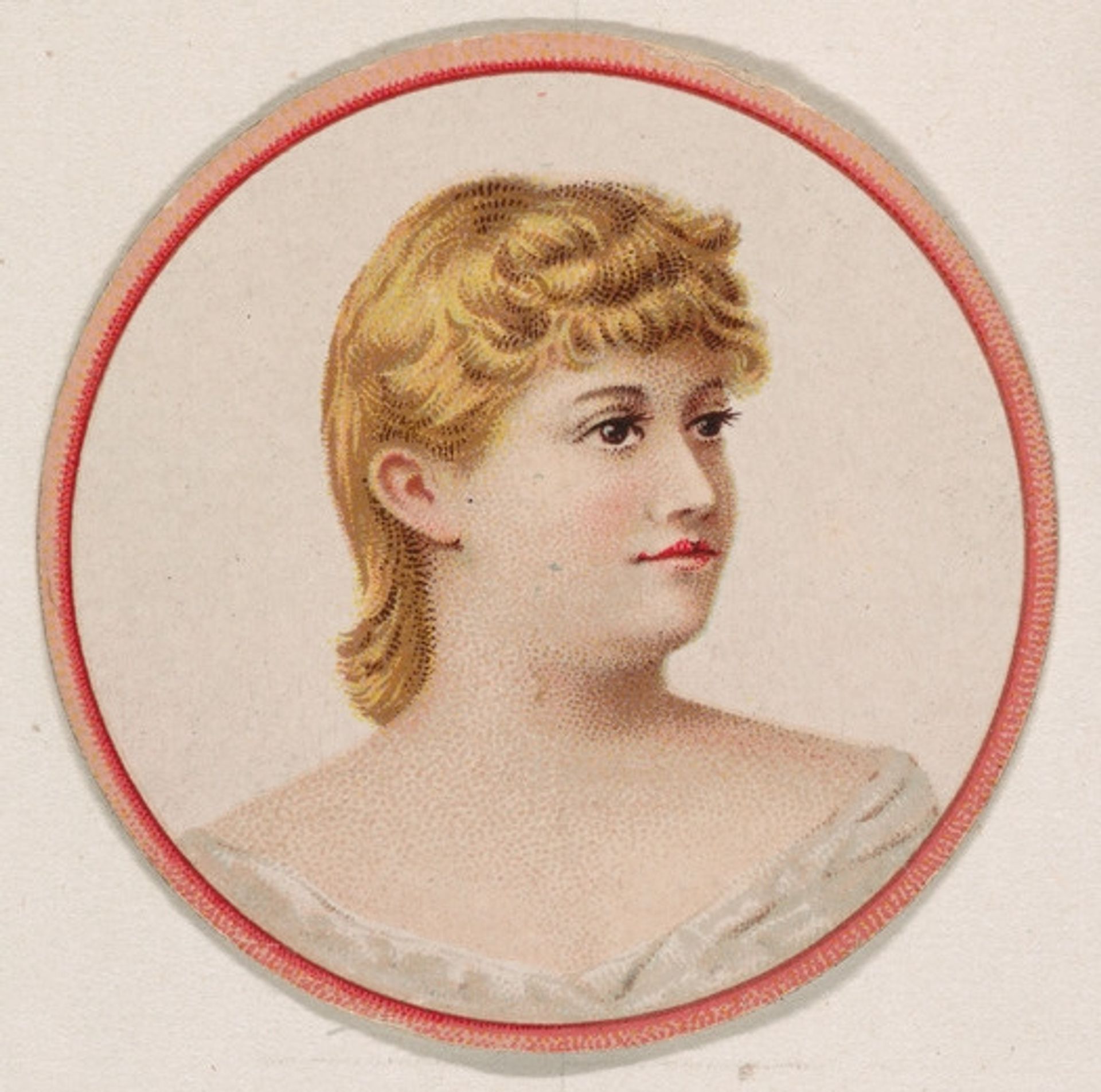 Portrait of woman, from the Novelties series (N228, Type 2) issued by Kinney Bros. by Kinney Brothers Tobacco Company