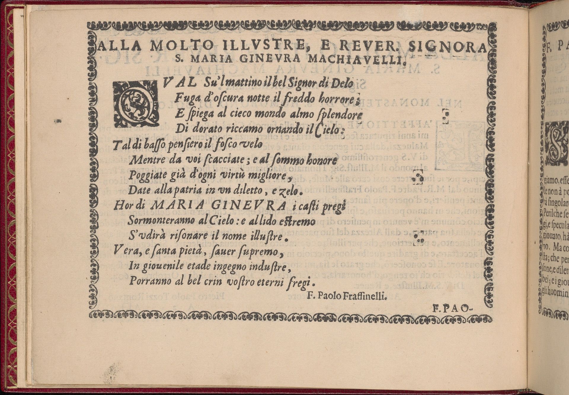 Ghirlanda: Di sei vaghi fiori scielti da piu famosi Giardini d'Italia, page 2 (verso) by Pietro Paulo Tozzi
