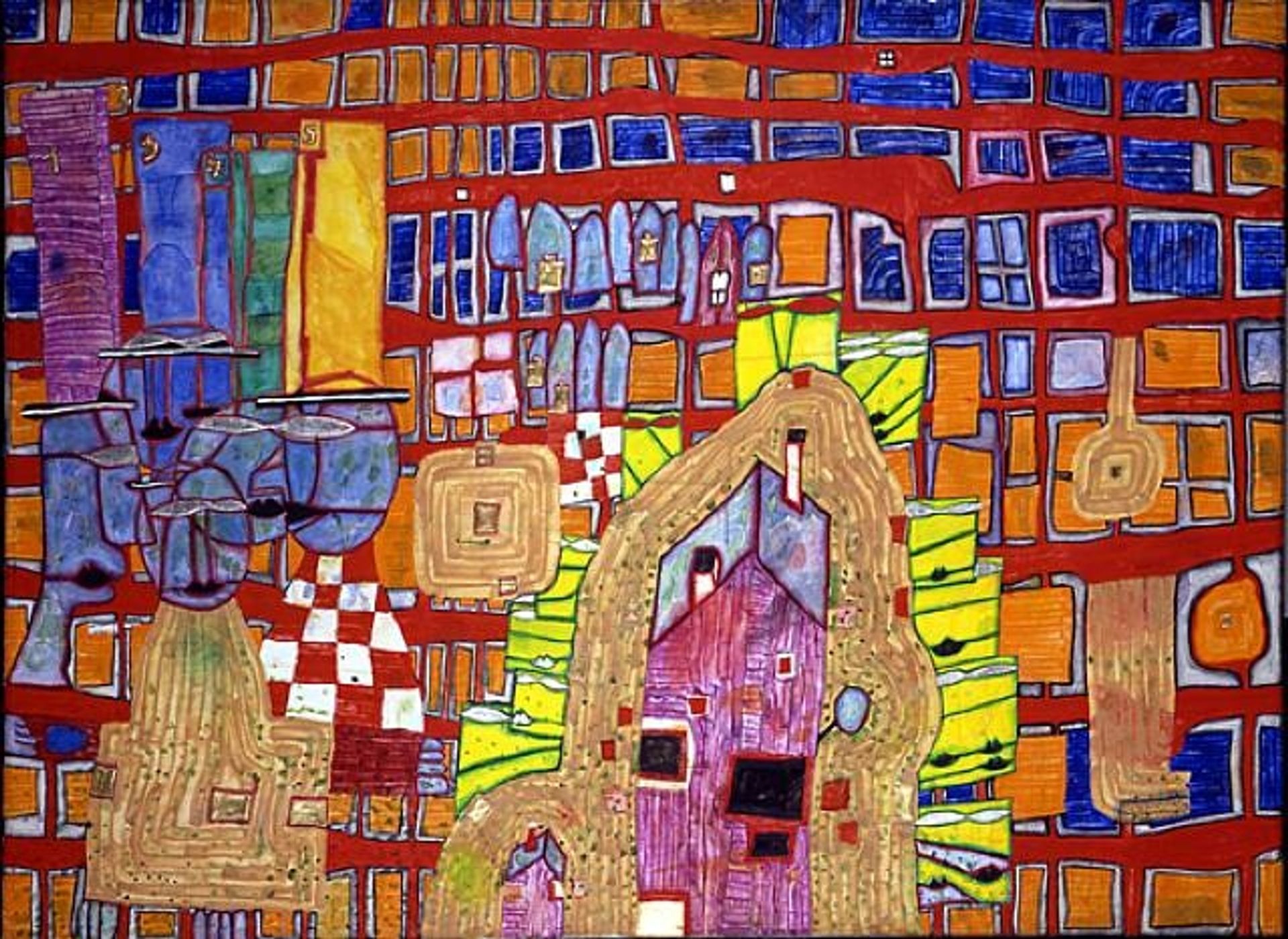 978 Rebellion of the Grid by Friedensreich Hundertwasser
