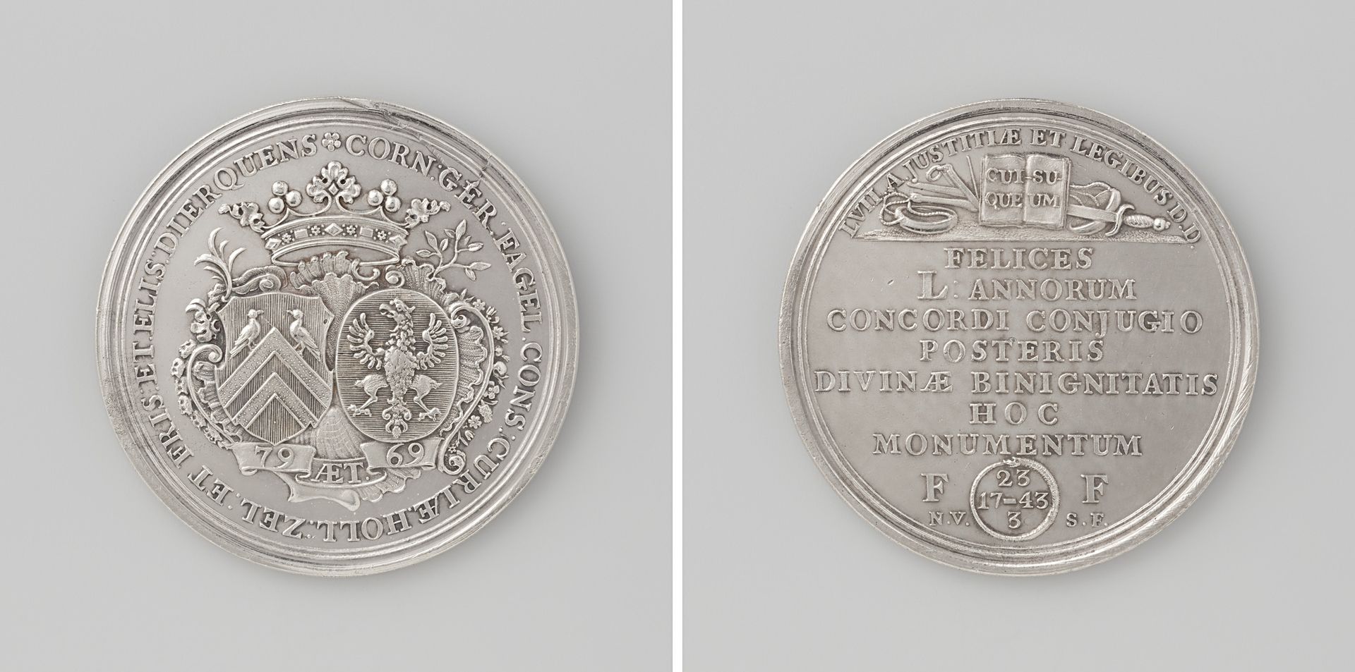 Vijftigjarig huwelijk van Cornelis Gerrit Fagel, raadsheer aan het Hof Holland, Zeeland en West-Friesland en Elisabeth Dierquens by Nicolaas van Swinderen