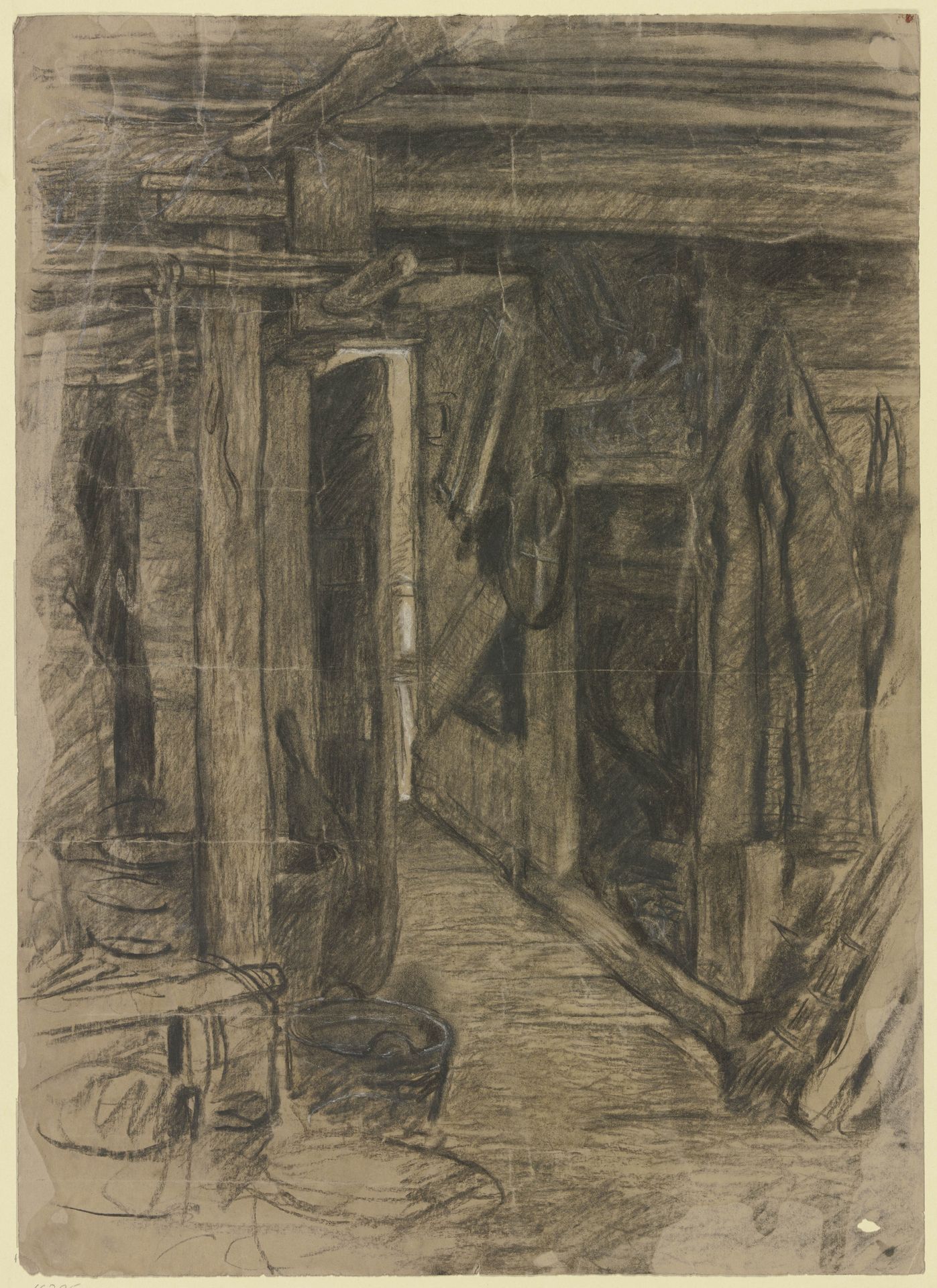 View into a shed by Otto Scholderer