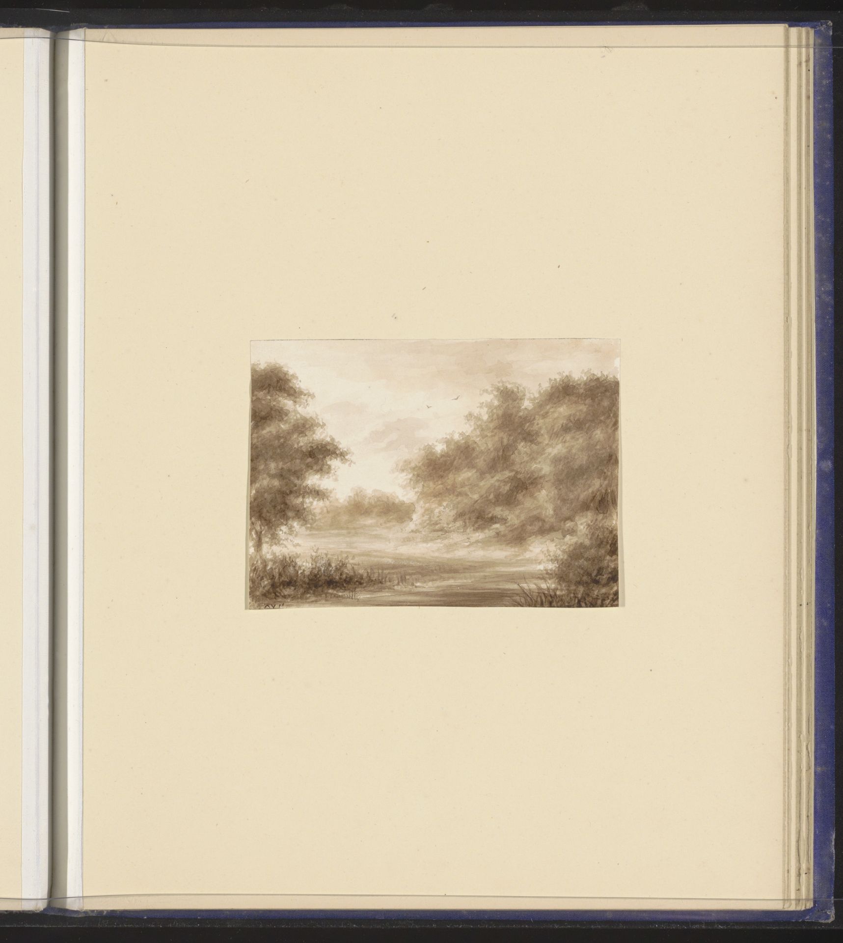 Landschap met rivier by Alexander Ver Huell