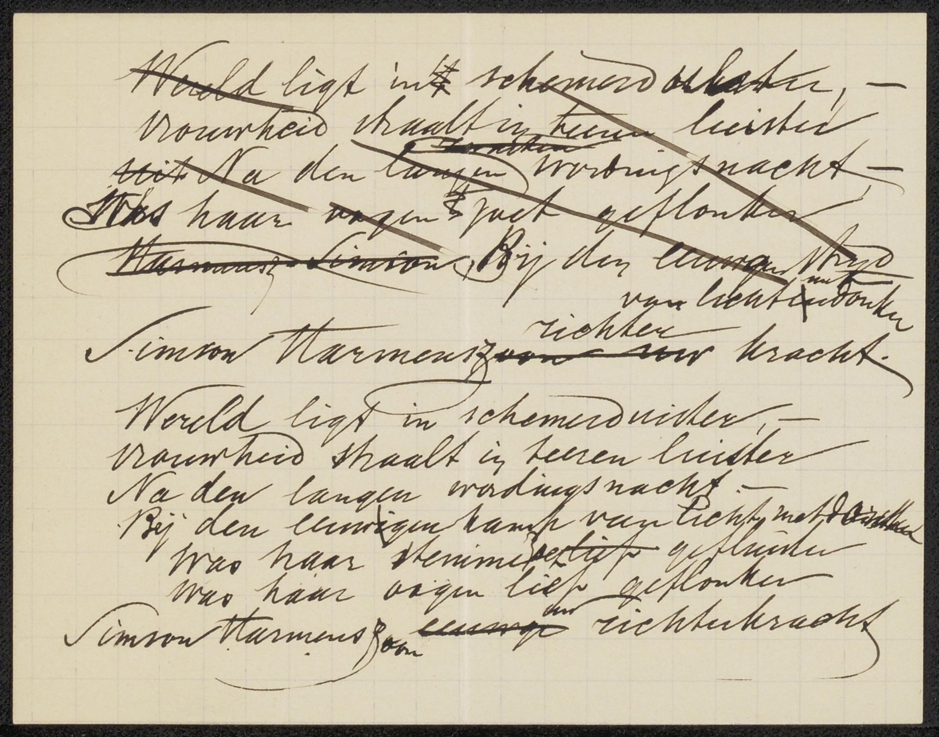 Gedicht uit collectie August Allebé by August Allebé