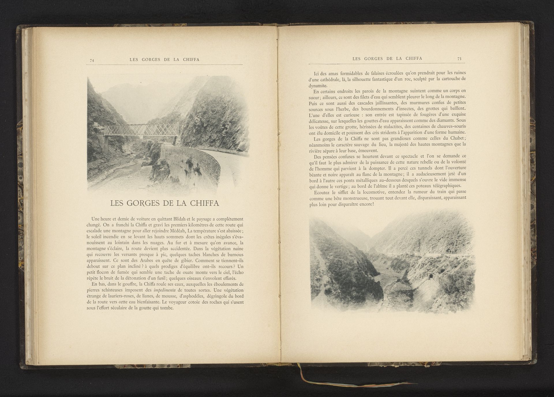 Gezicht op het Atlasgebergte in het noorden van Algerije by Jules Gervais-Courtellemont