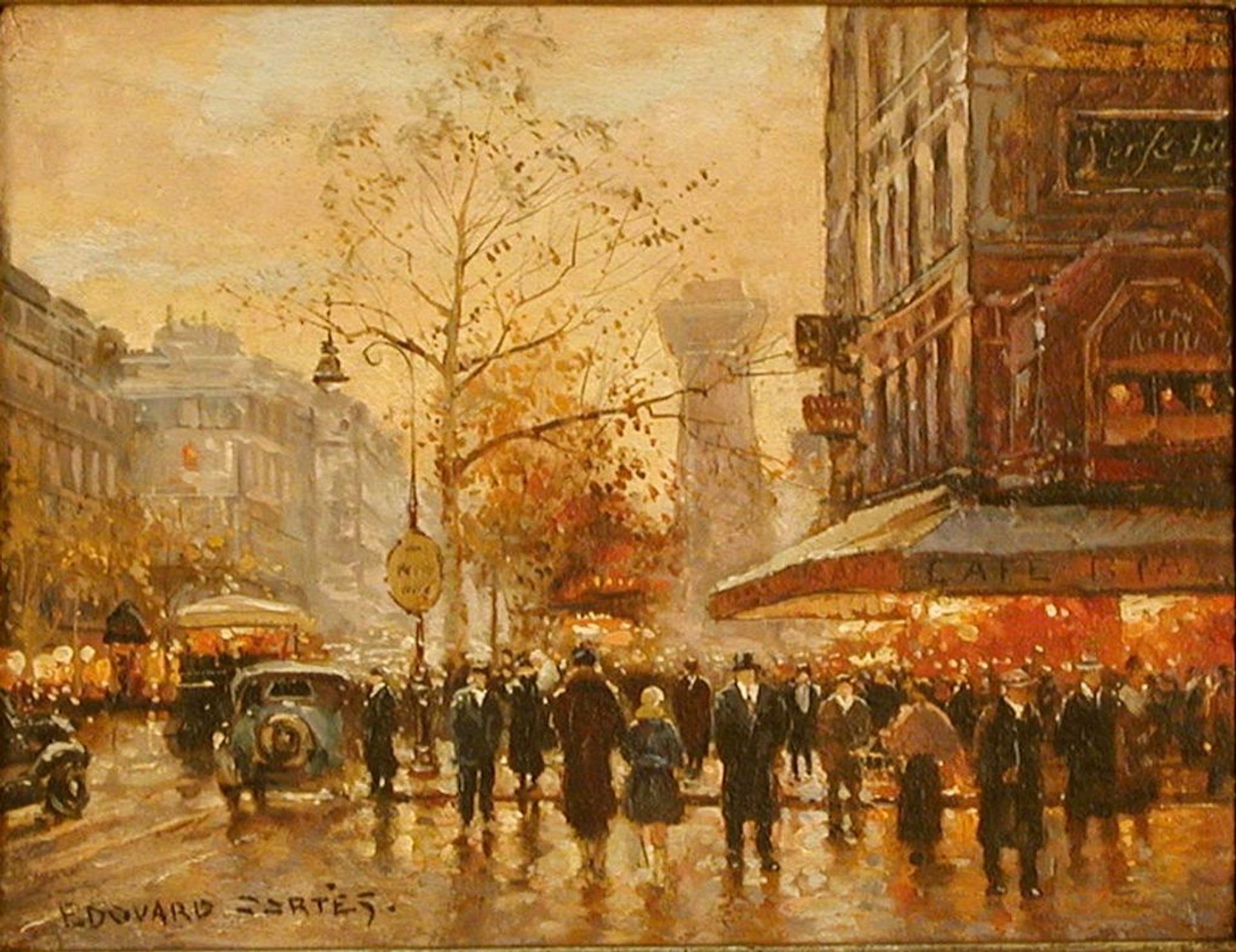 Caf de la Paix, Paris by Edouard Cortes