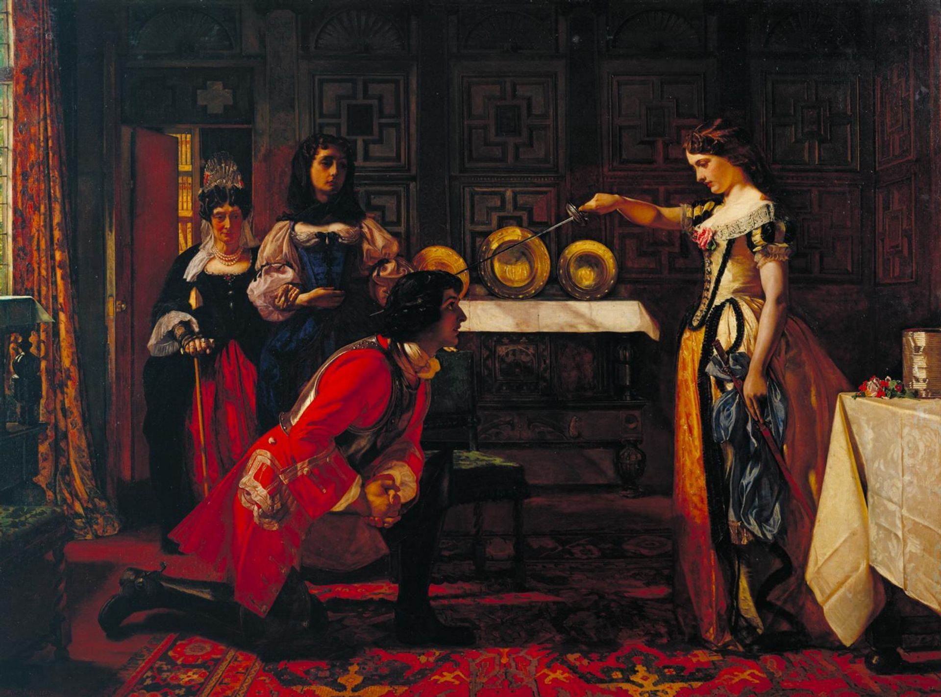 Beatrix Knighting Esmond by  Augustus Leopold Egg