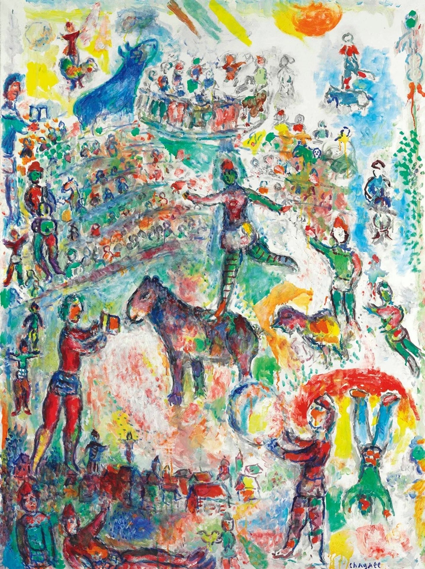 Le grand cirque by Marc Chagall
