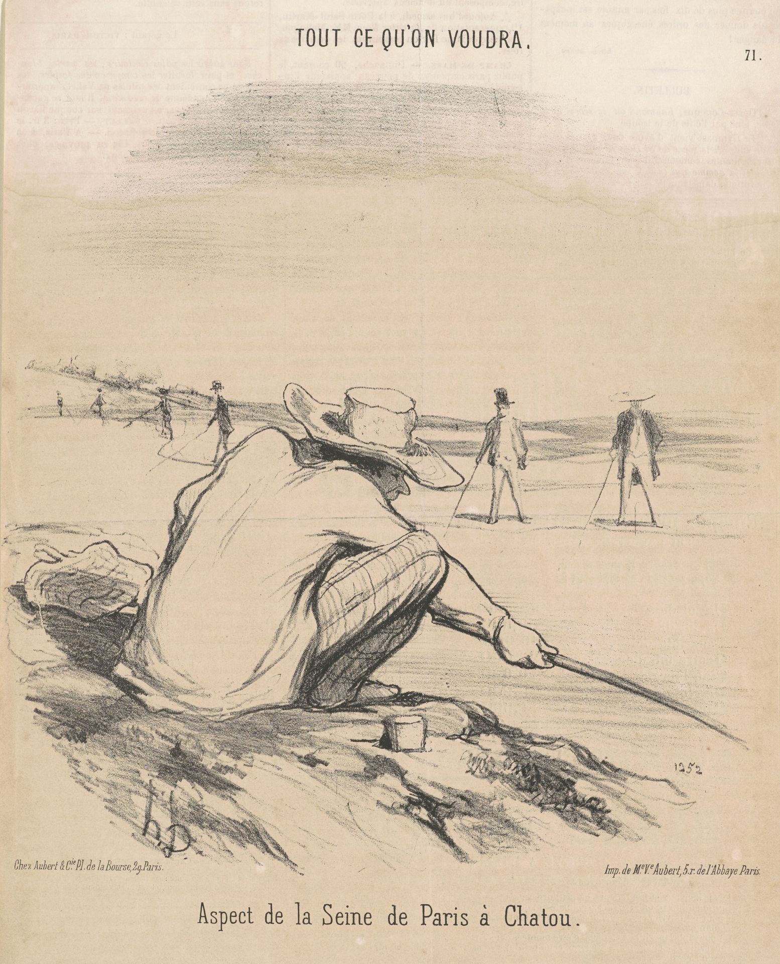 Aspect de la Seine de Paris a chatou by Honoré Daumier