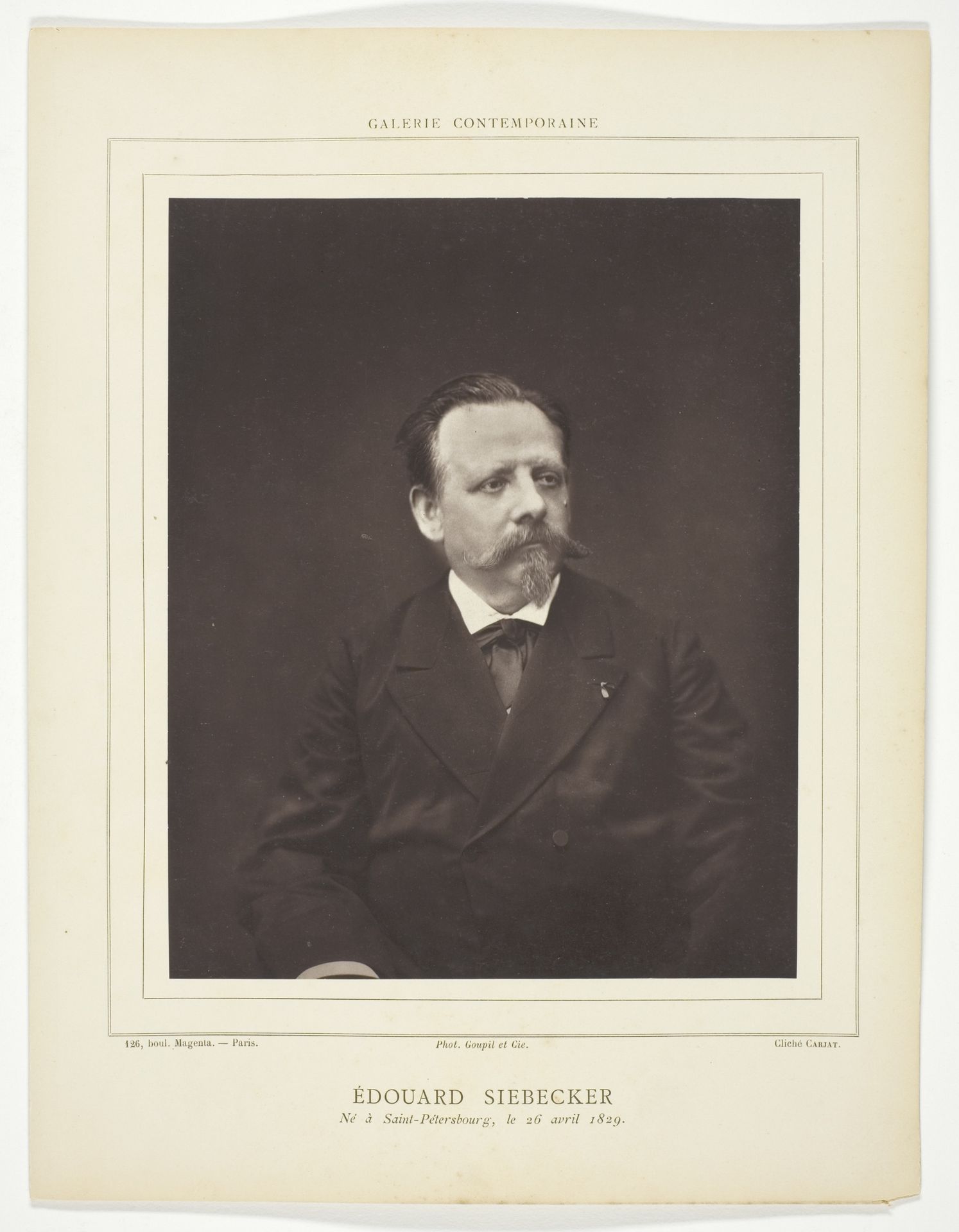 Édouard Siebecker by Etienne Carjat