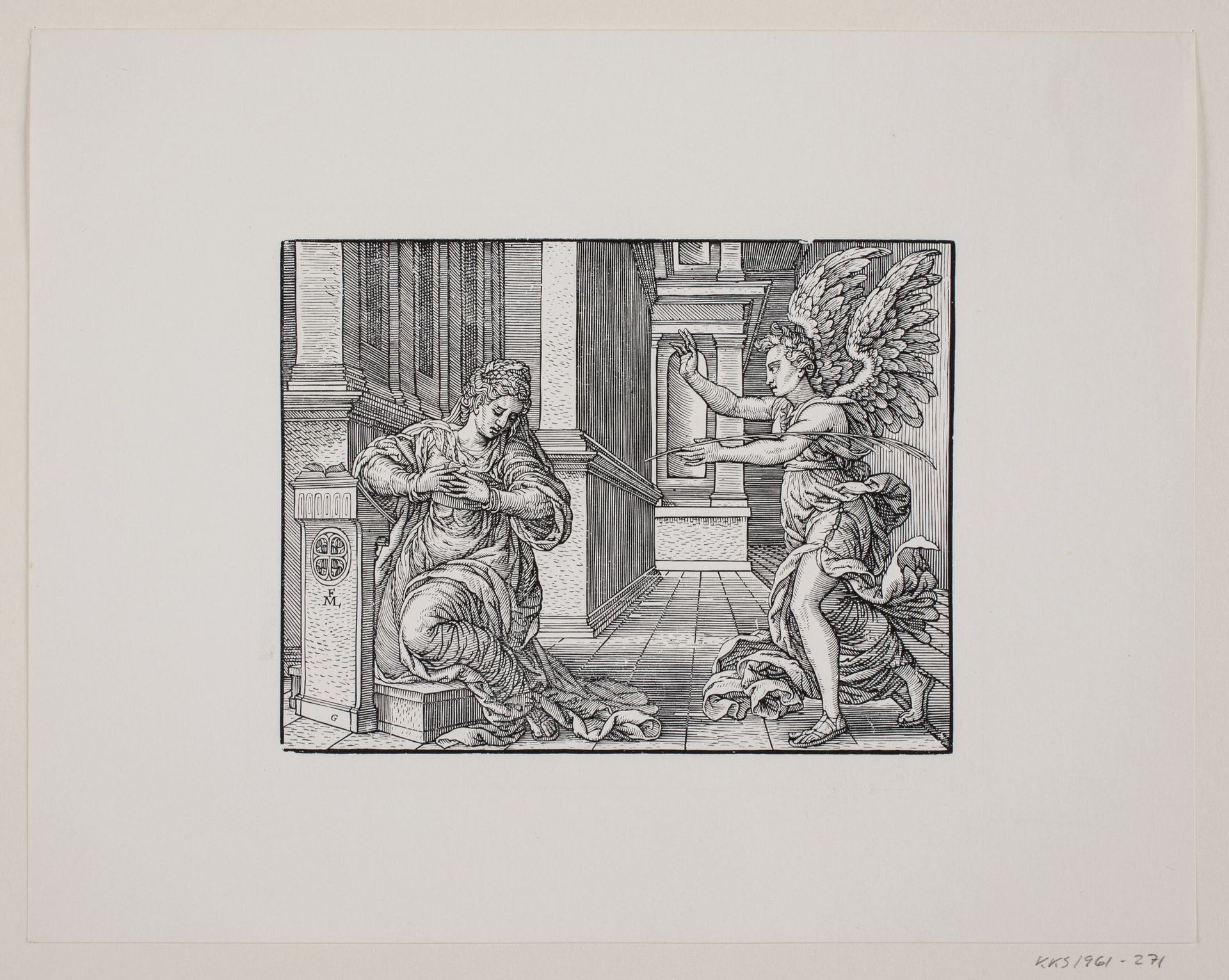 The Annunciation of the Virgin Mary by Melchior Lorck