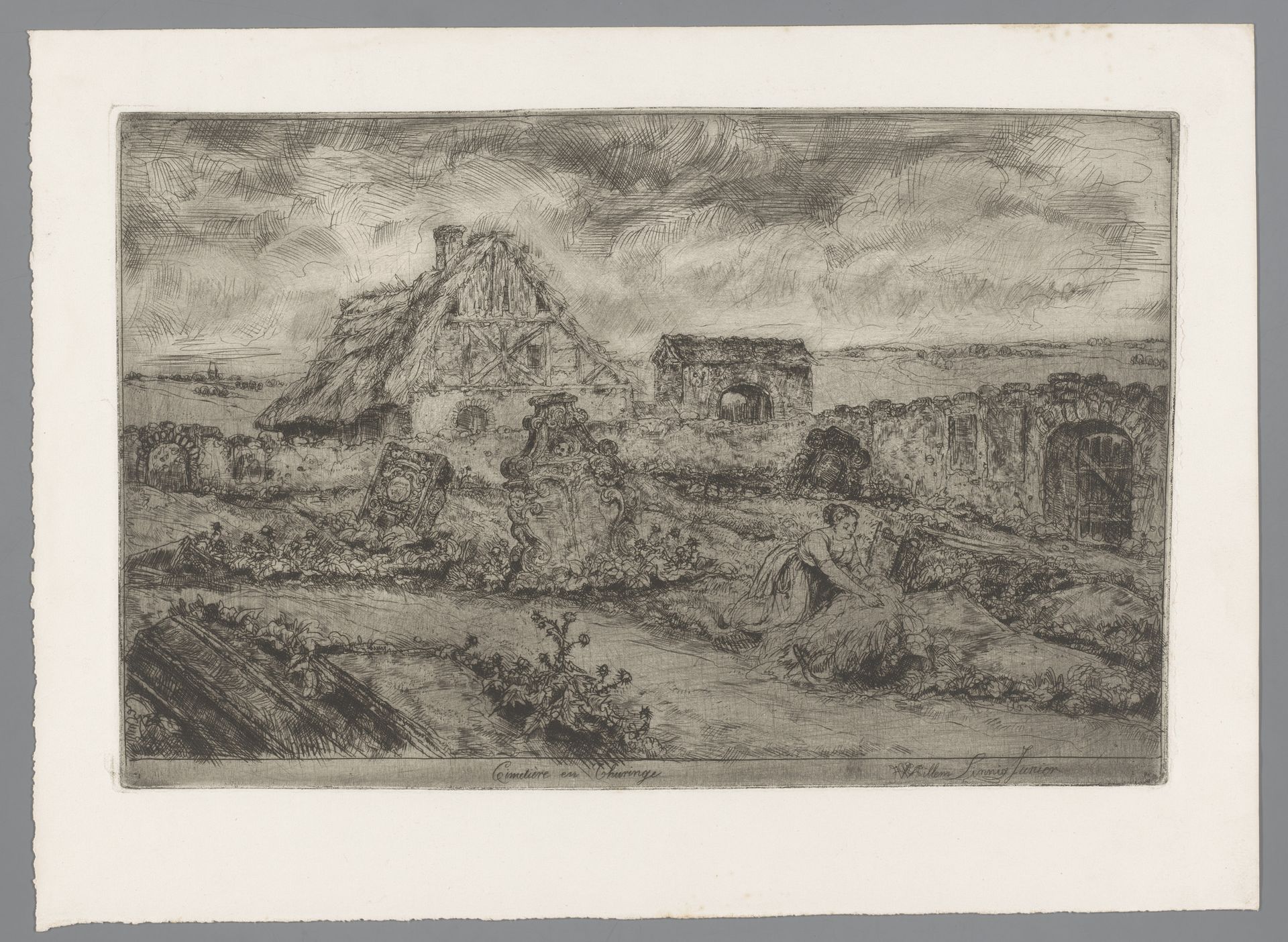Kerkhof van Thuringen by Willem (II) Linnig