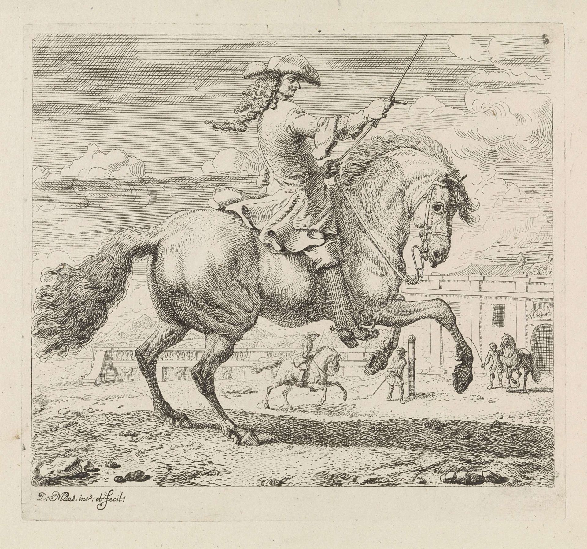 Ruiter naar rechts bij een manege by Dirk Maas