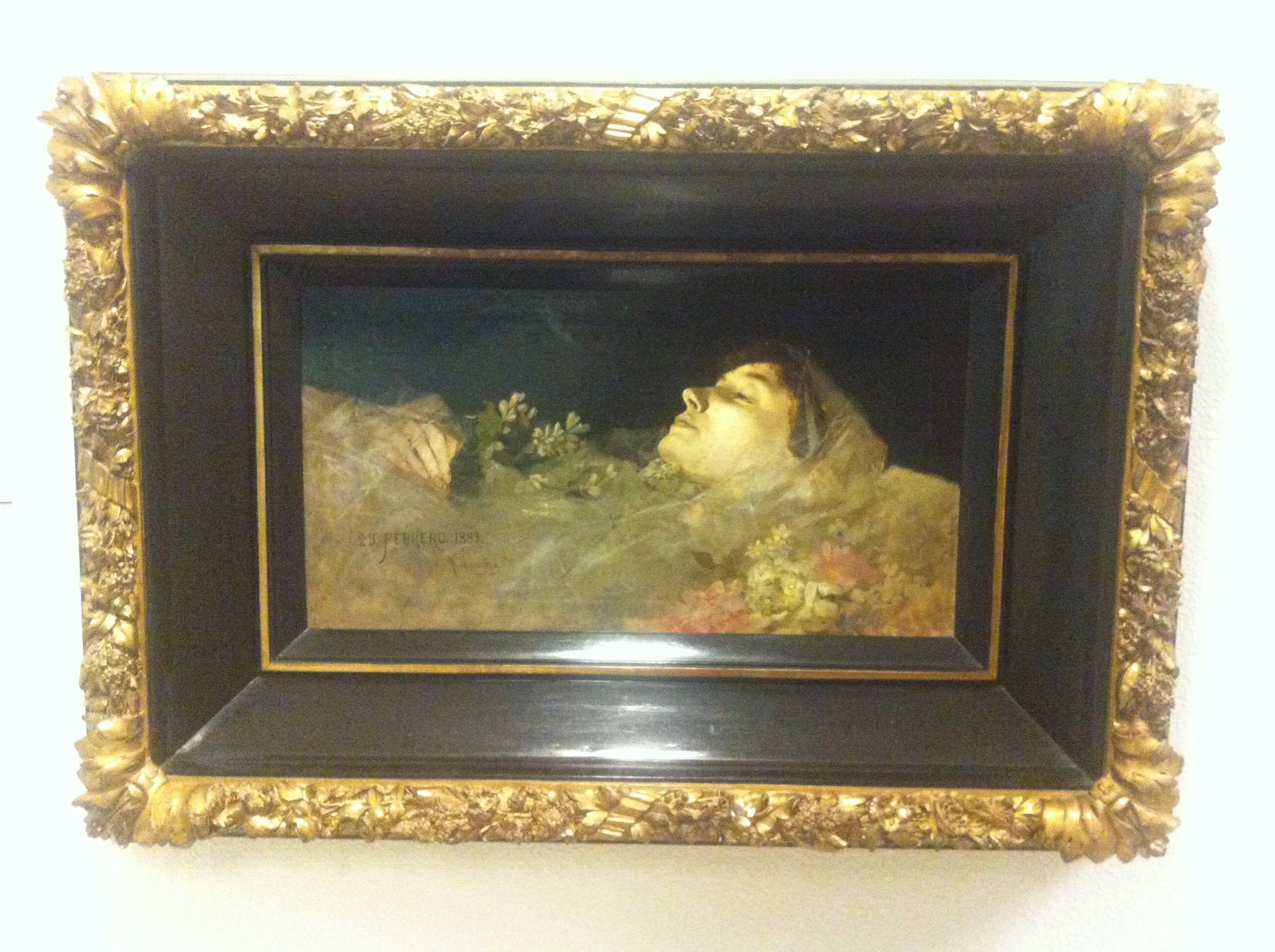 Portrait of the deceased Elisa Masriera by Francesc Masriera