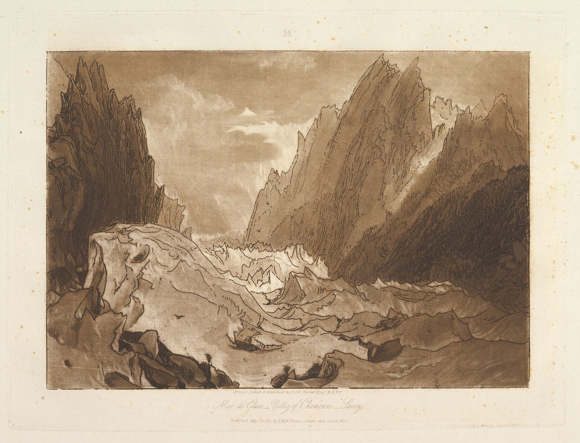 Mêr de Glace, Valley of Chamouni-Savoy (Liber Studiorum, part X, plate 50) by Joseph Mallord William Turner