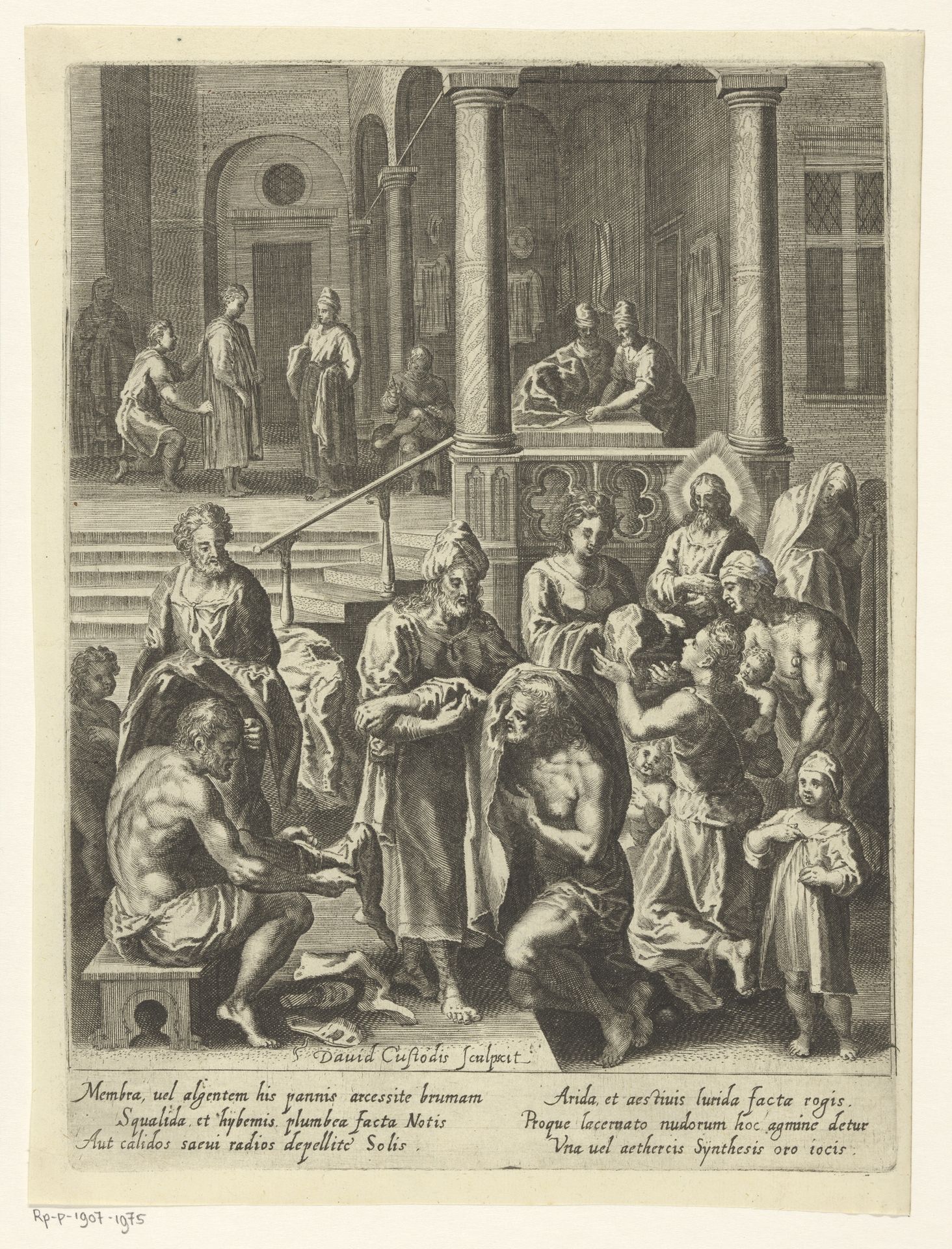 Kleden van de naakten by David Custos