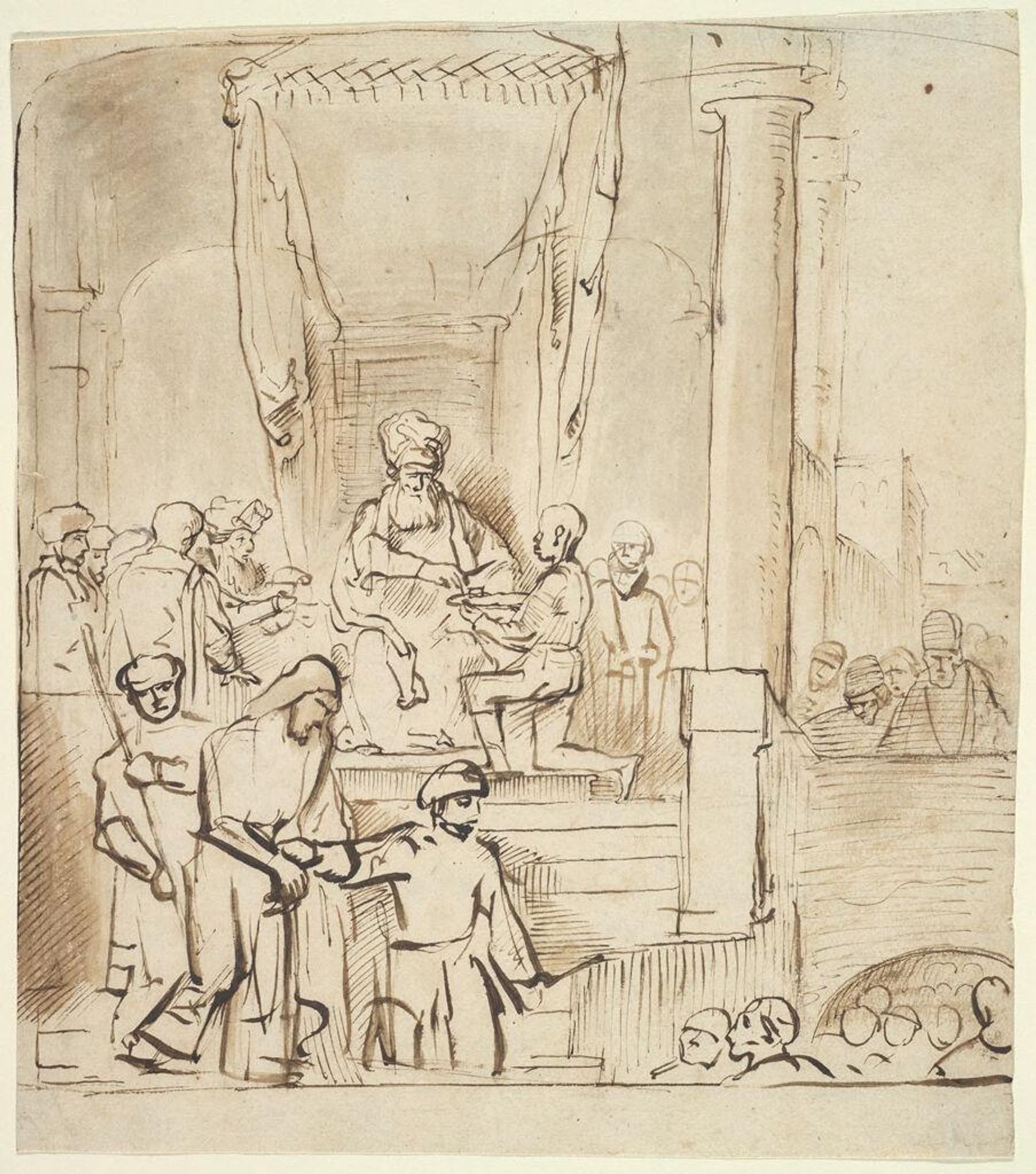 Pilate Washing his Hands by School of Rembrandt Harmensz. van Rijn