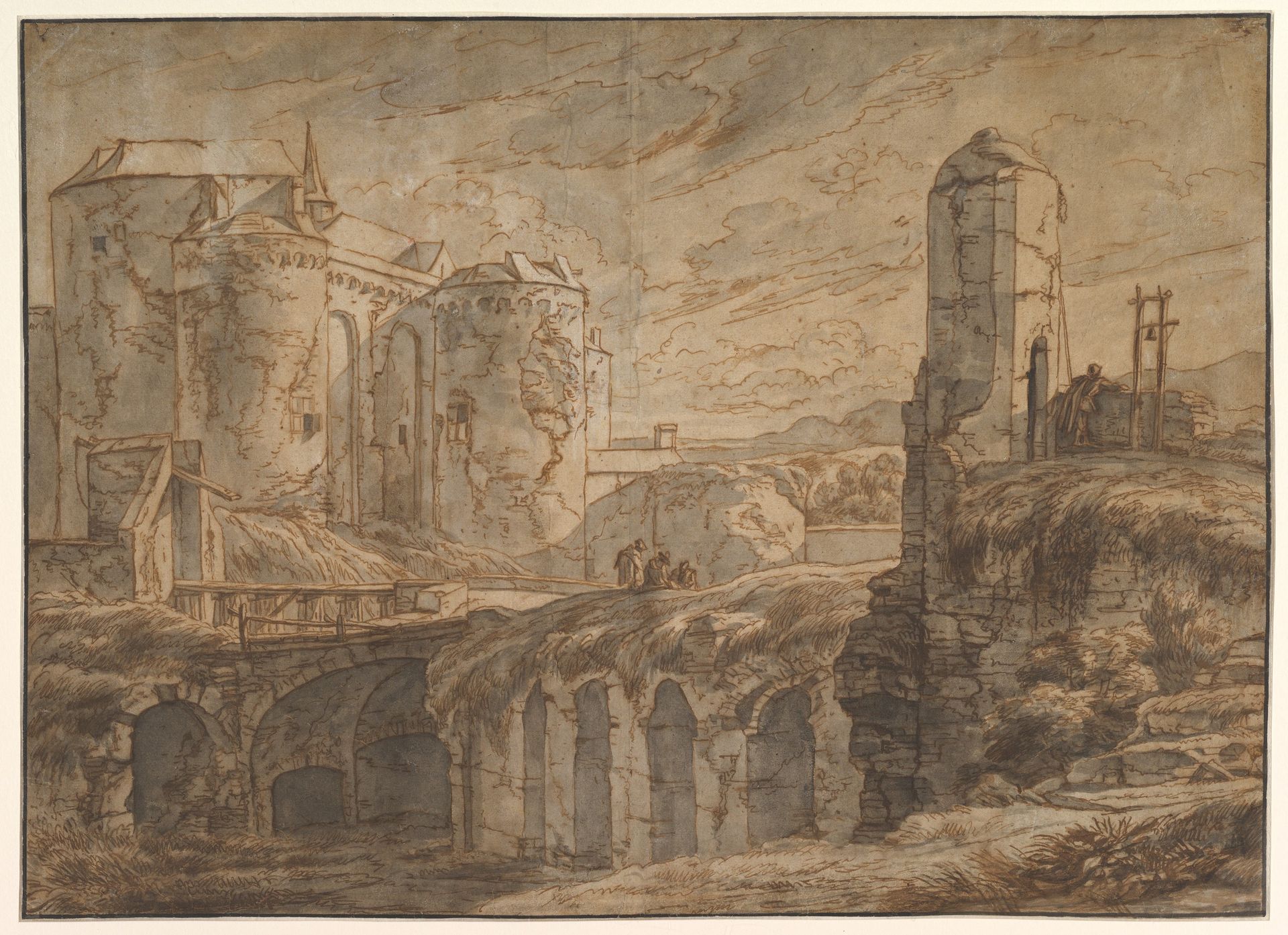 The Gate of Bruges at Sluis by Hendrick van Minderhout