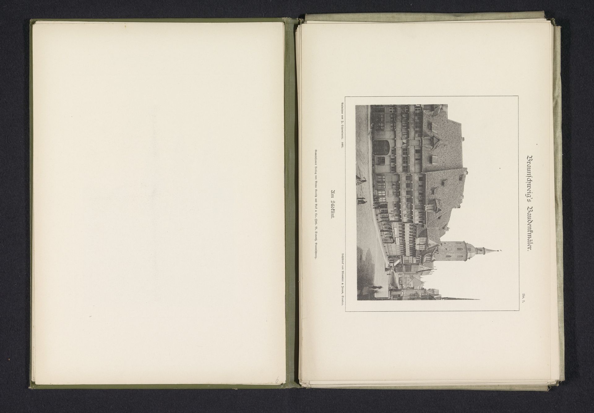 Gezicht op de Südklint te Braunschweig by J. Schombardt