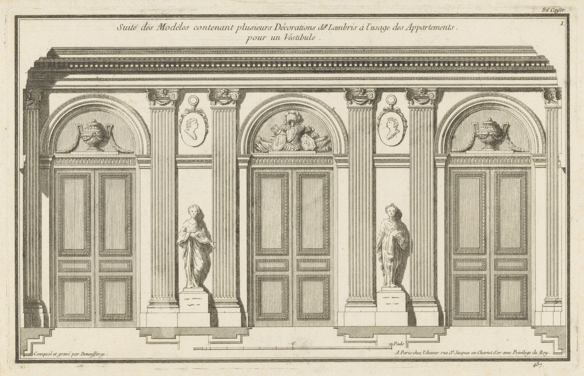 Vestibule by Jean François de Neufforge