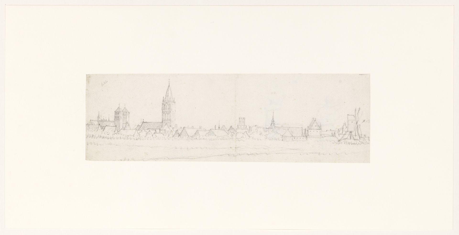 Gezicht op Münster vanuit het zuidoosten by Gerard ter (II) Borch