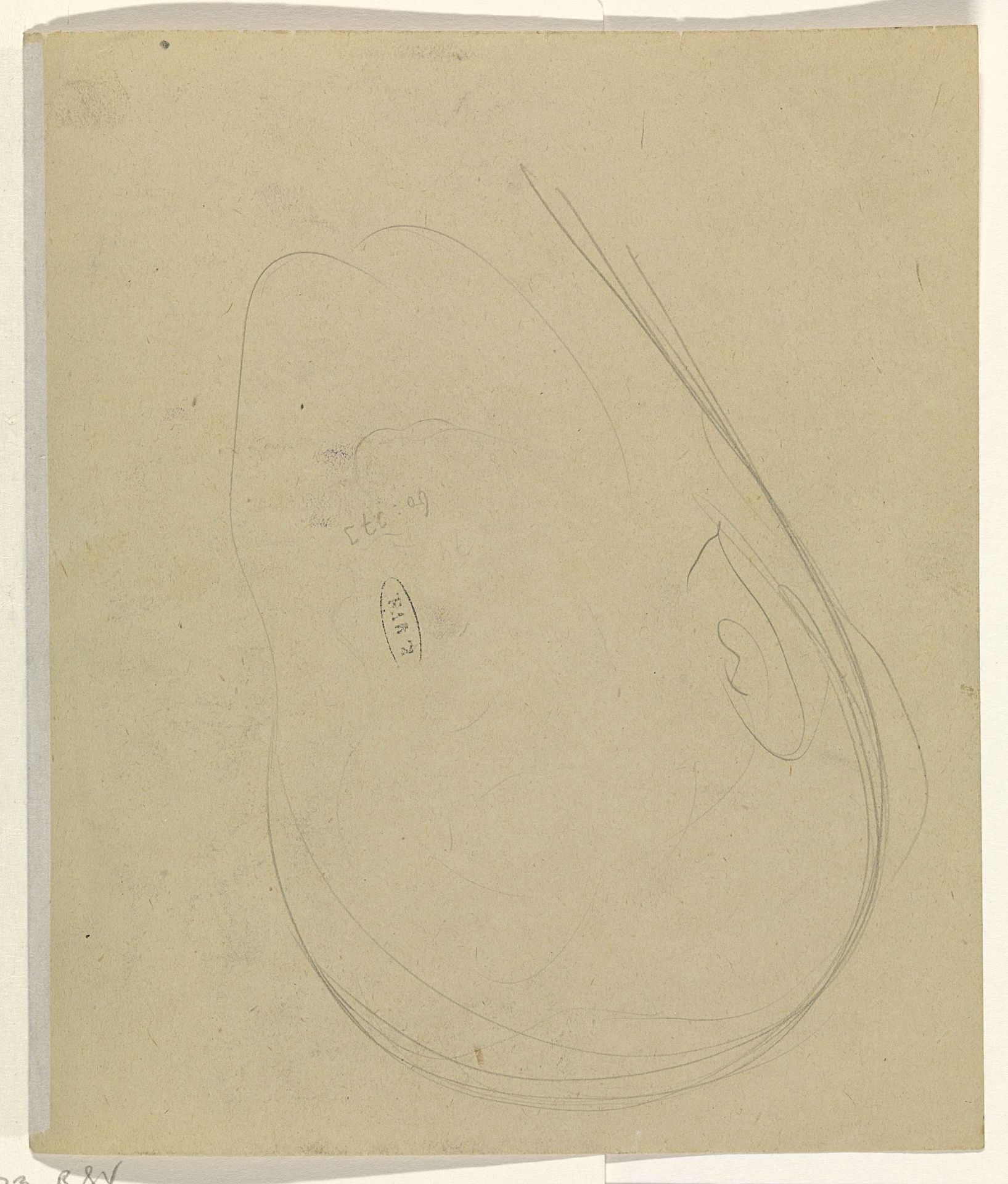 Contouren van een hoofd by Leo Gestel