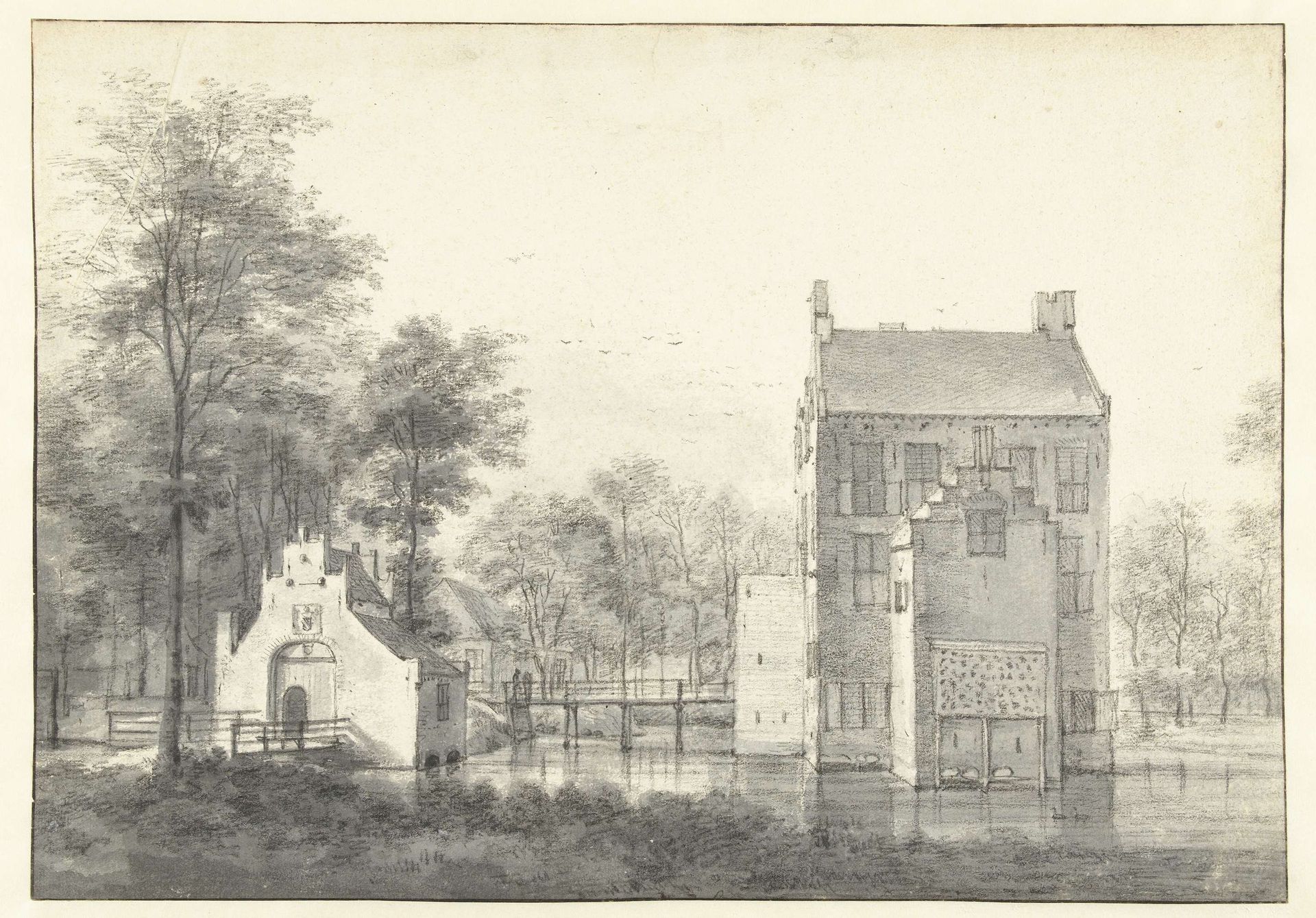 View of Huis Groenewoude, Seen from the East by Roelant Roghman