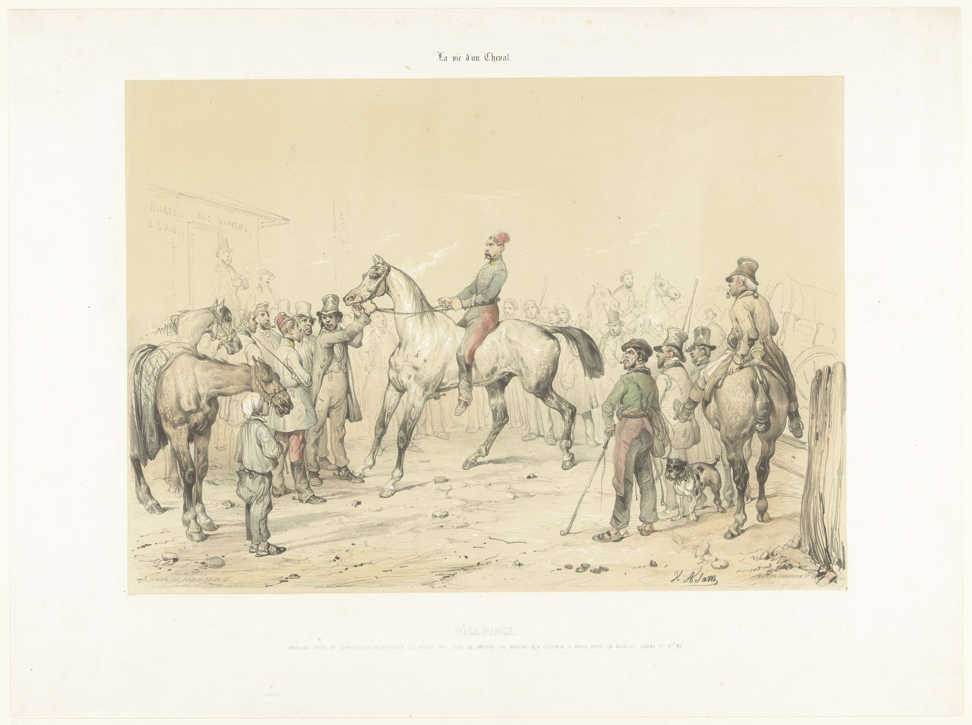 Verval en verkoop van het paard Brillant by Victor Adam