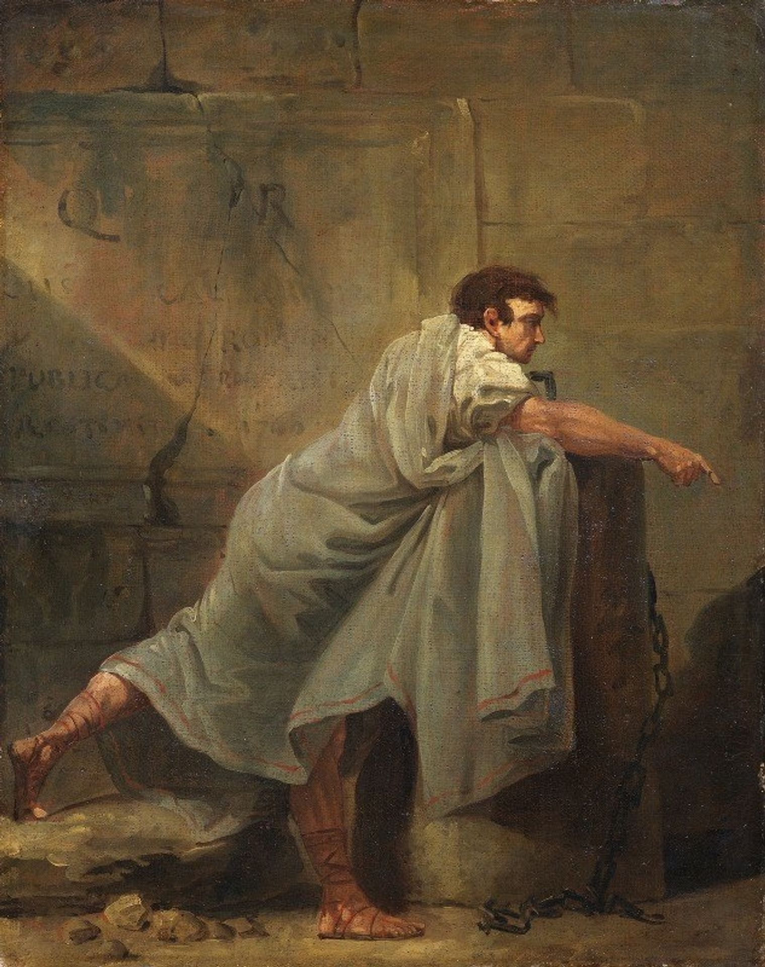 Orator in Prison by Hubert Robert