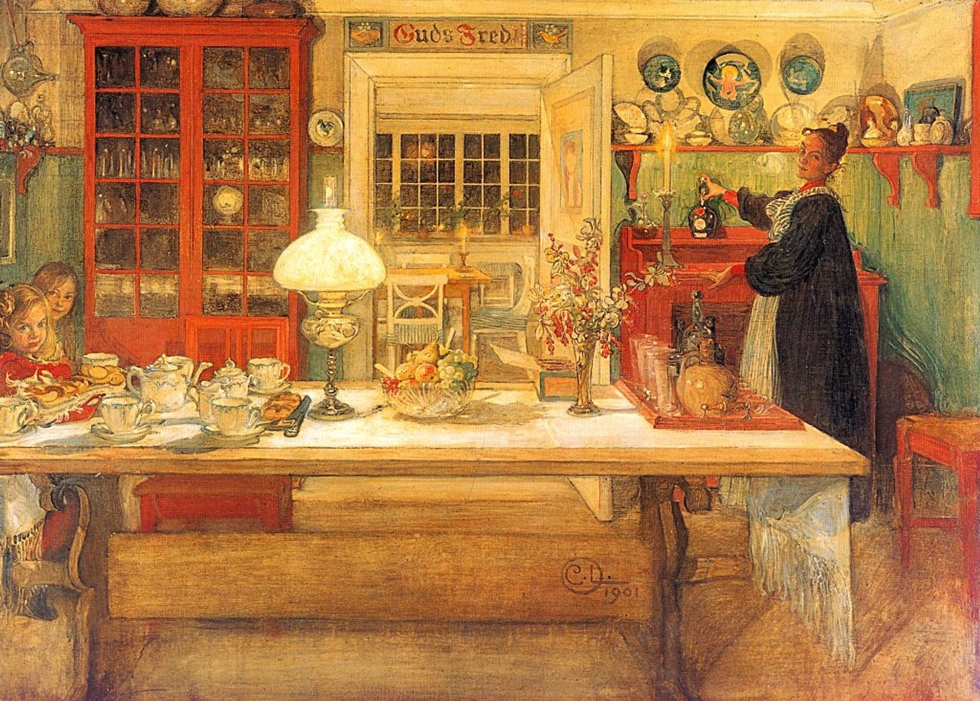 Getting Ready for a Game by Carl Larsson