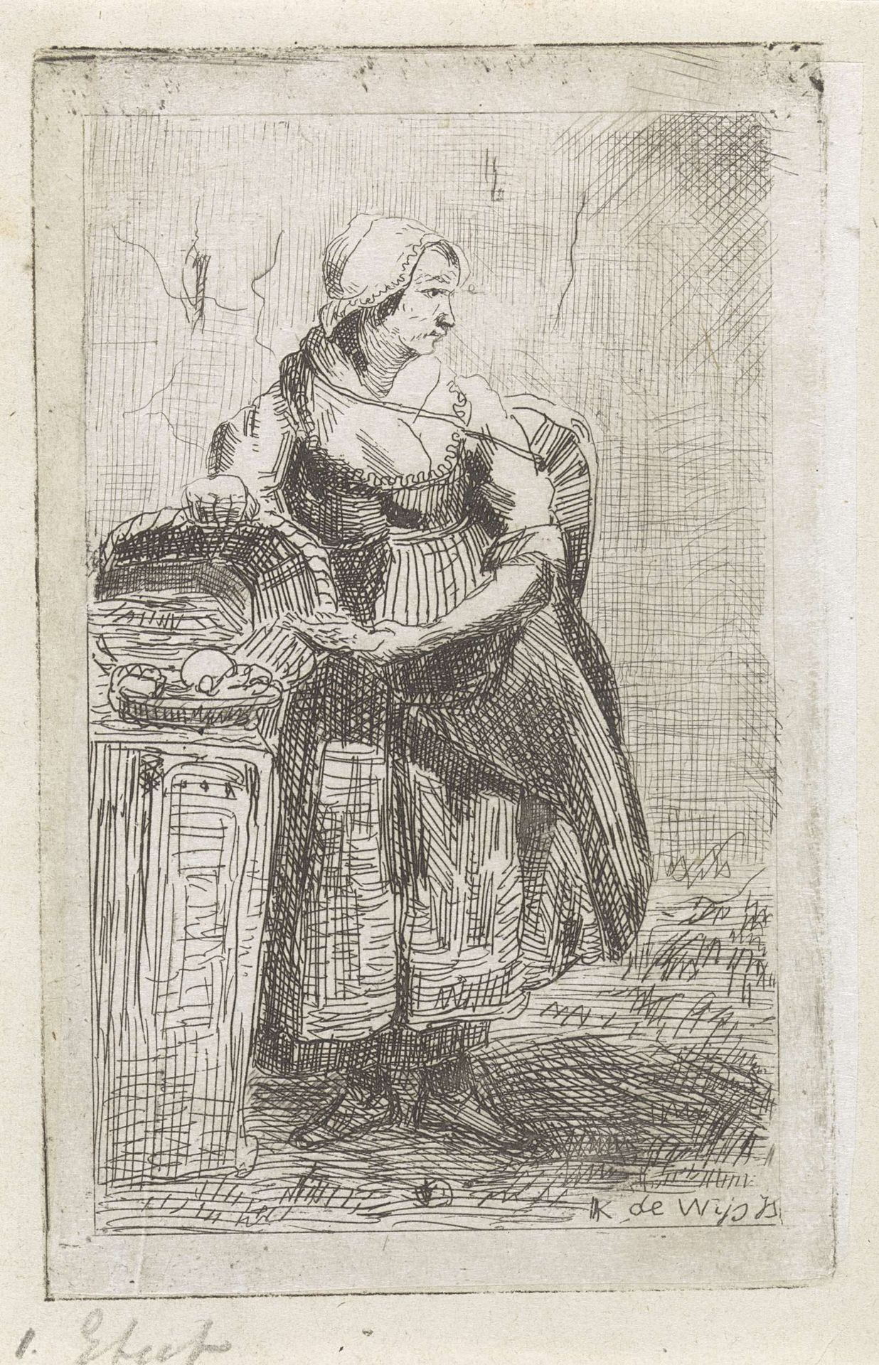 Vissersvrouw by Kornelis Jzn de Wijs