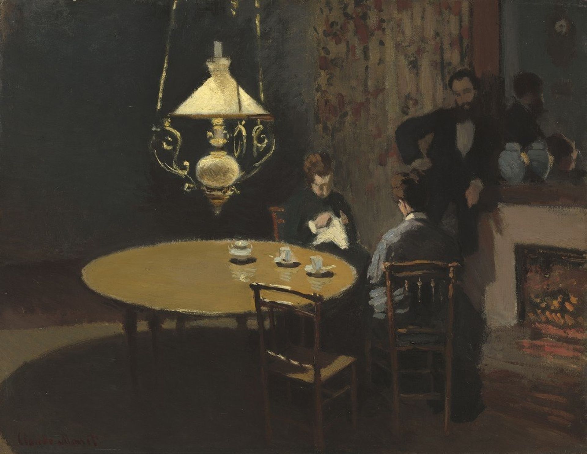 Interior, after Dinner by Claude Monet
