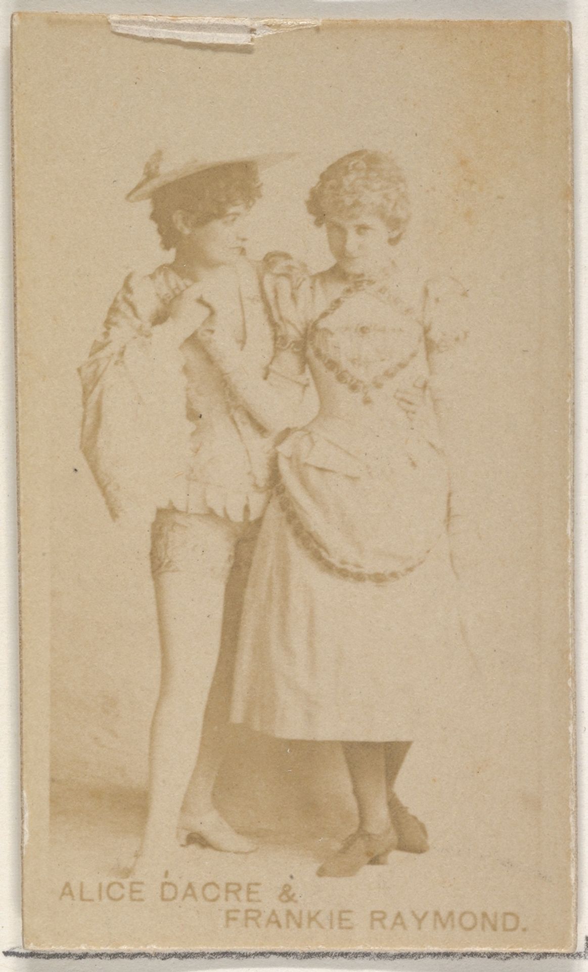Alice Dacre and Frankie Raymond, from the Actors and Actresses series (N45, Type 8) for Virginia Brights Cigarettes by Allen & Ginter