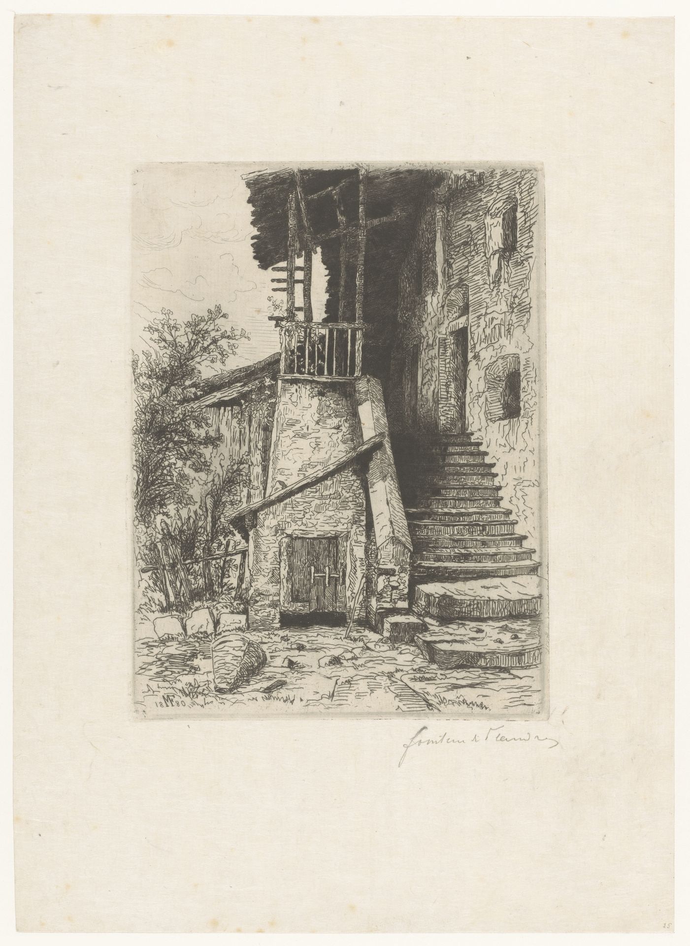 Chalet met trap by Maria van (gravin van Vlaanderen) Hohenzollern-Sigmaringen