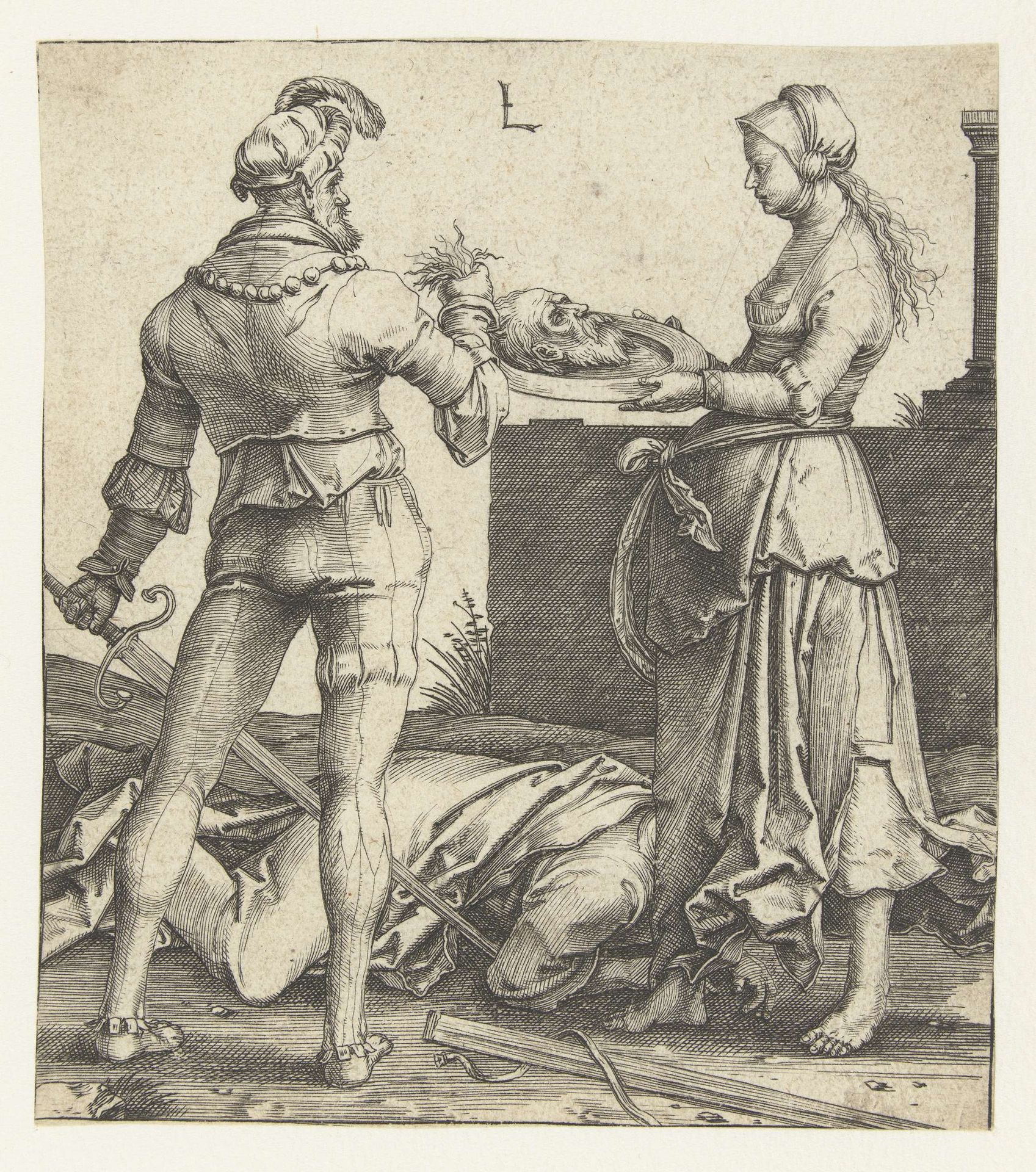 De onthoofding van Johannes de Doper by Lucas van Leyden
