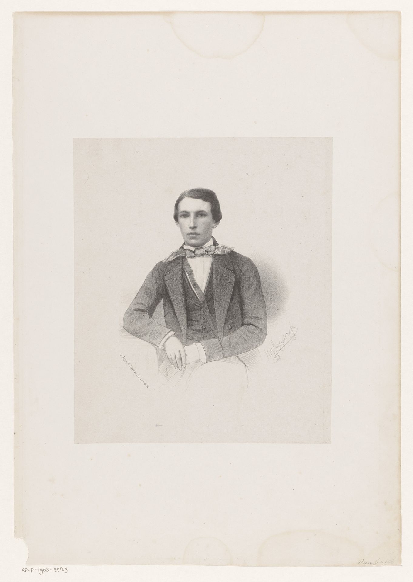 Portret van een onbekende man, mogelijke de heer Rambaldo by Johan Hendrik Hoffmeister