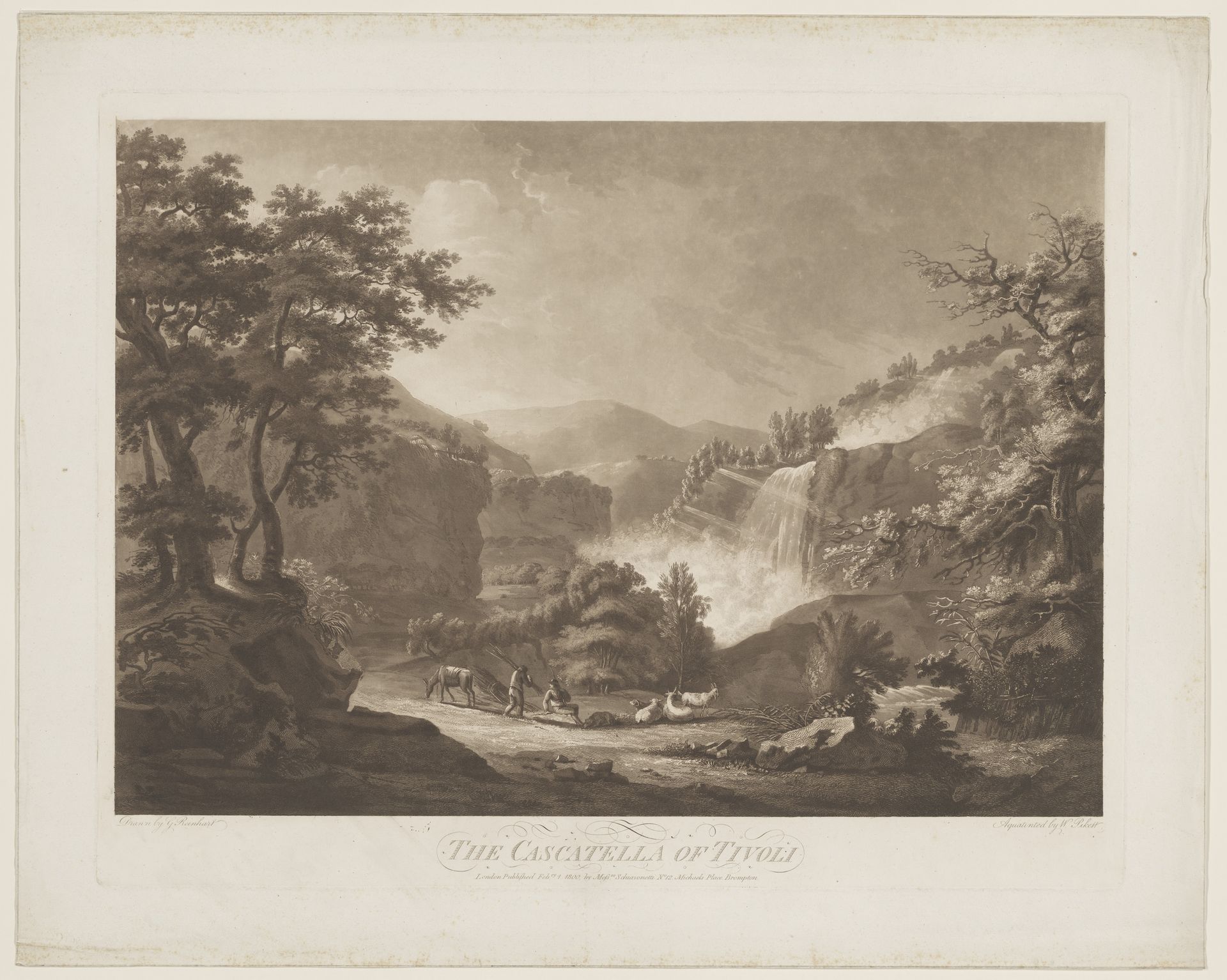 Waterval te Tivoli by W. Pikett