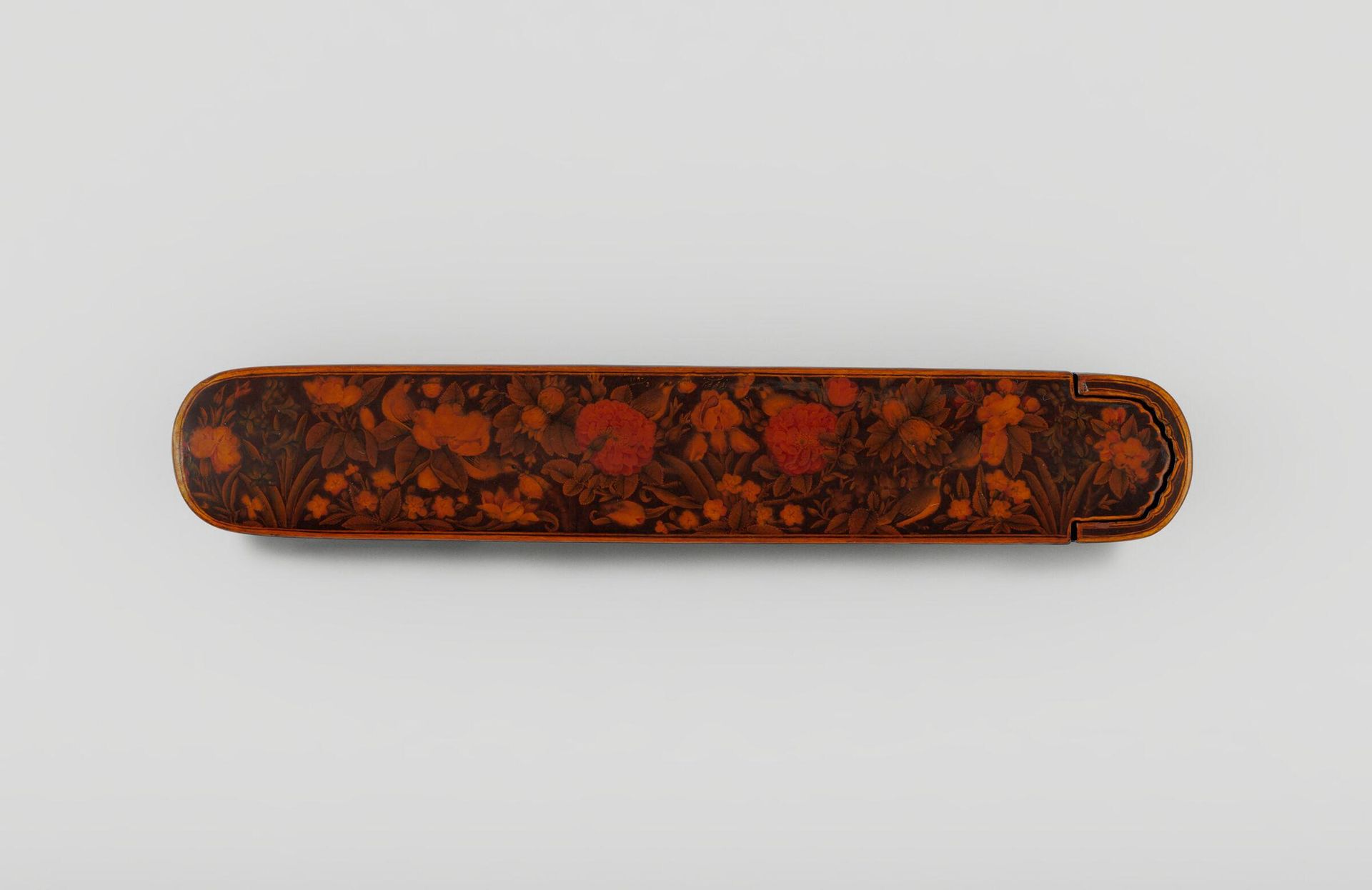 Pen Box with Flowers and Birds by 'Ali Ashraf